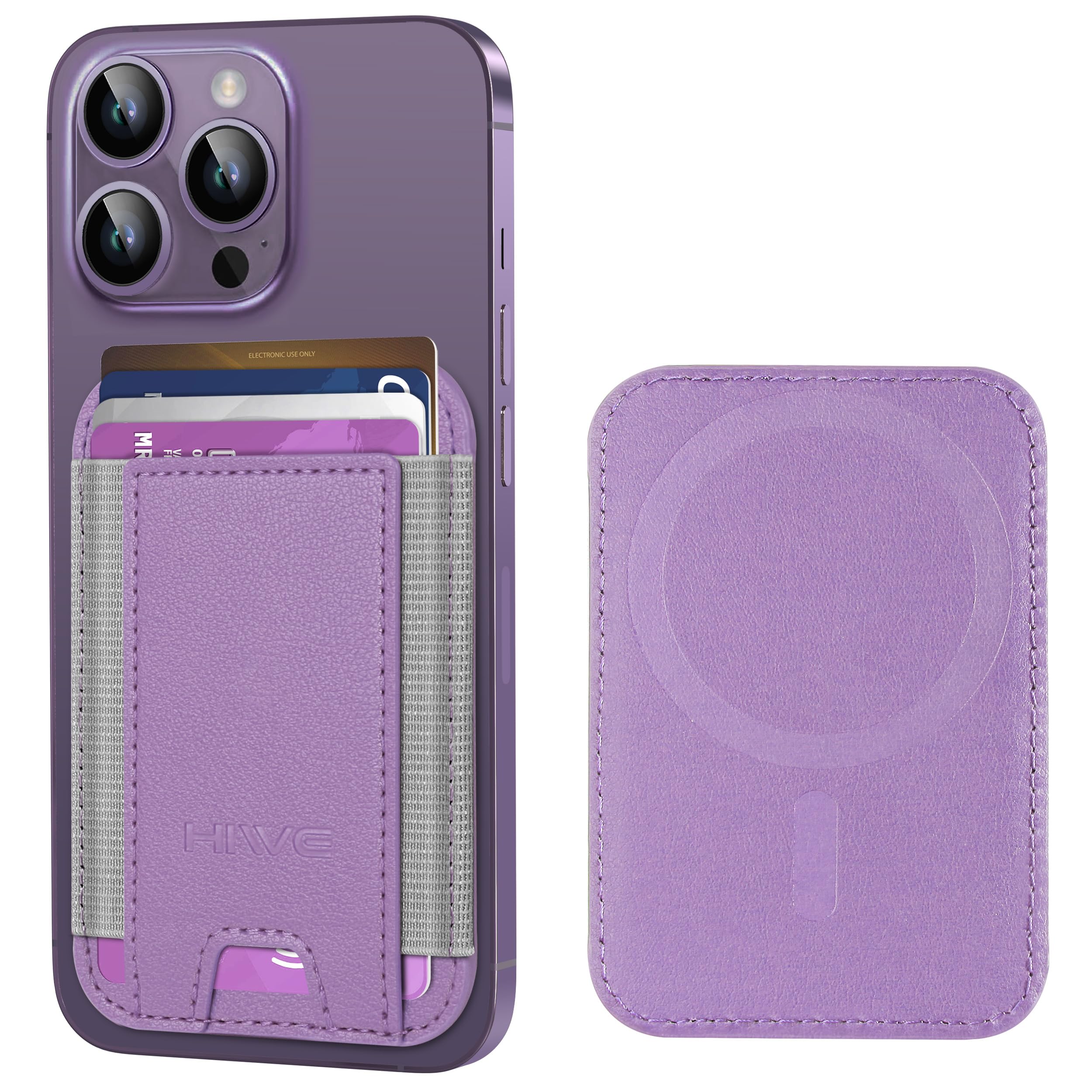 Hiwe For Magsafe Wallet, Magnetic Card Holder For Iphone 16/15/14/13/12 Series, Minimalist Leather Wallet, 1 Slot, Fit 6 Cards,