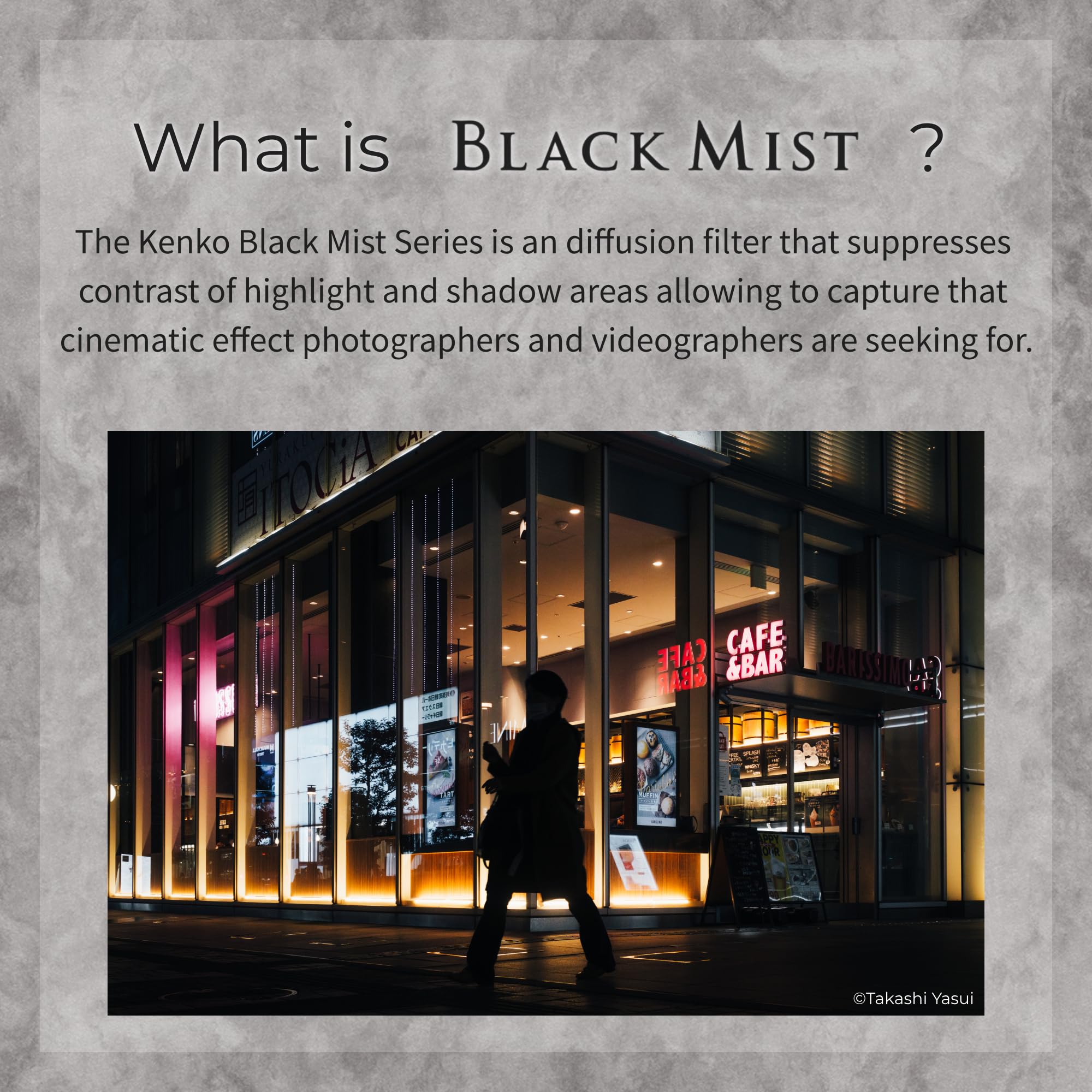 Kenko Lens Protection & Soft Effect Filter Black Mist Protector F49Mm, Multi-Coted, 0.25 Soft Effect, For That Perfect Cinematic