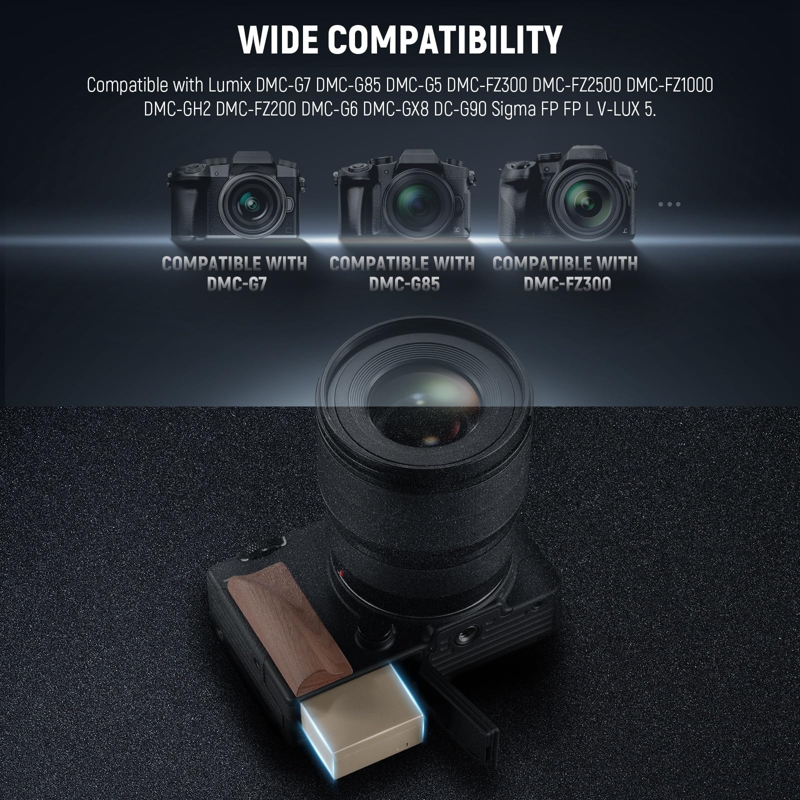 Neewer Dmw Blc12 1100Mah Replacement Battery For Lumix Dmc G7 G85 G95 Fz300 Fz2500 Dc Z1000 Ii Sigma Fp Fp L V Lux 5 Camera, 2.3