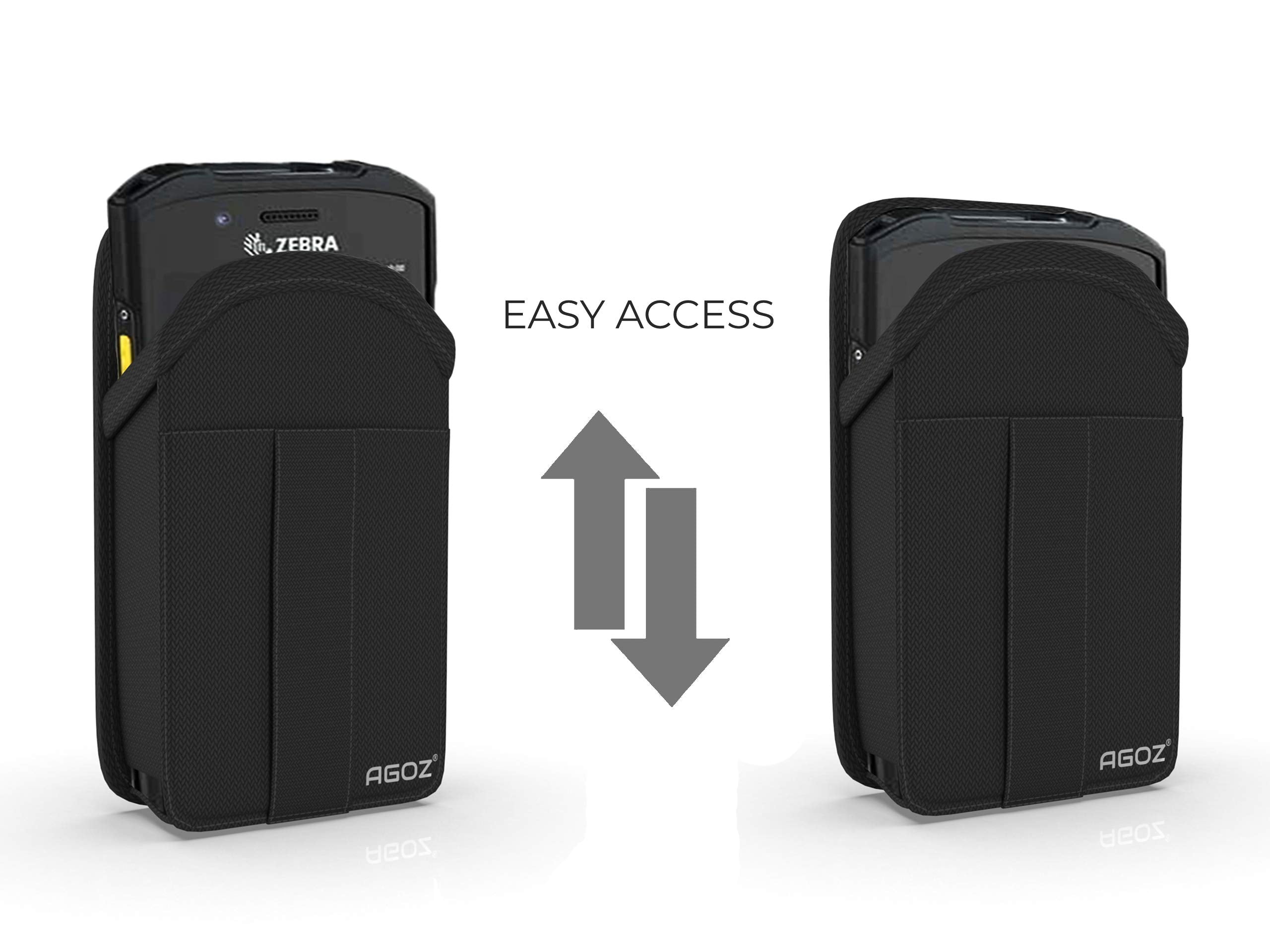 Agoz Zebra Tc51 Tc56 Scanner Holster, Rugged Carrying Case Pouch For Zebra Tc51 Tc52 Tc56 Tc57 Tc20 Tc21 Tc25 Tc26 Mc40 Mc45 Han