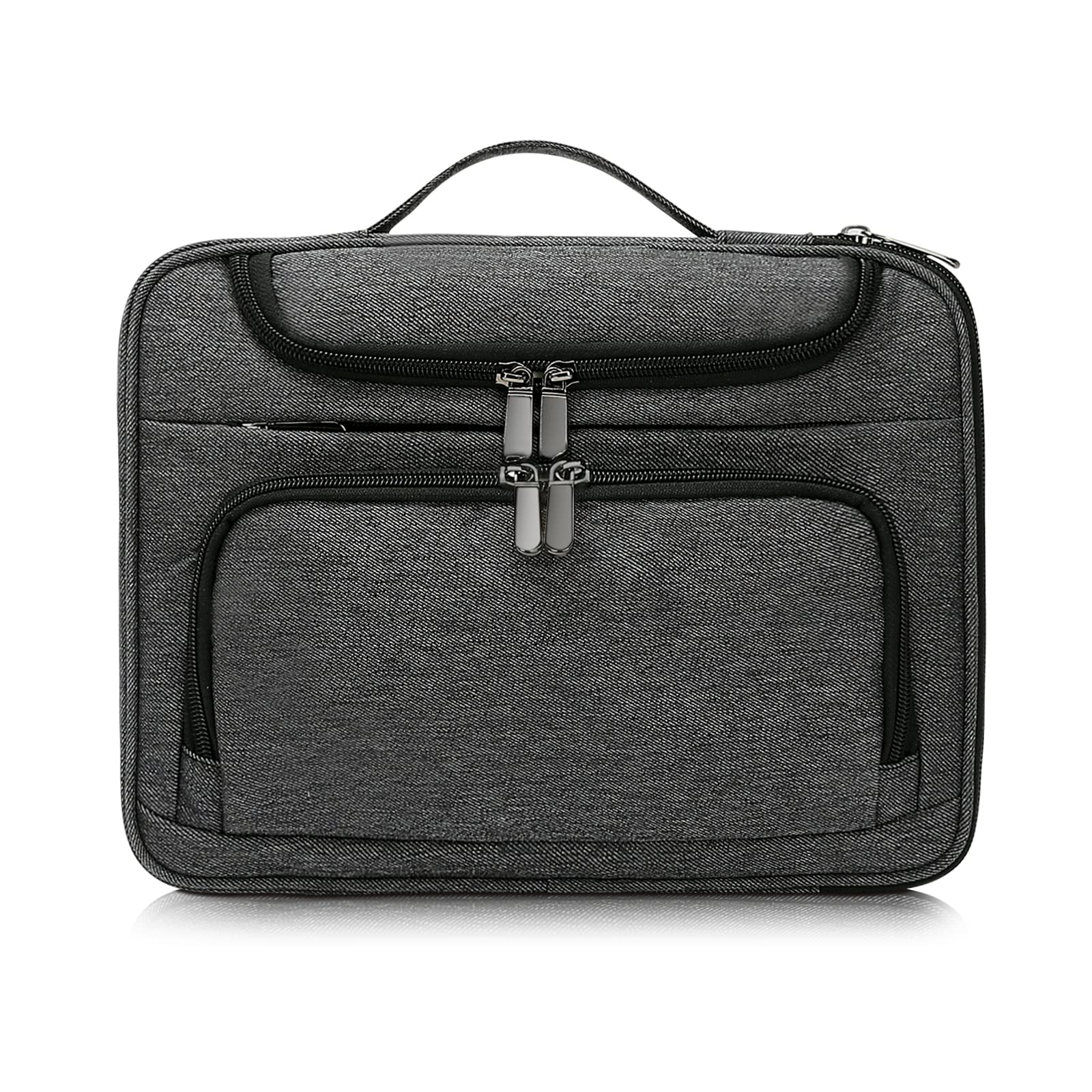 BERTASCHE Dark Grey Tablet Sleeve Bag for 11 inch iPad Pro, Air, Surface Go, Galaxy Tab, Business Tablet Carrying Case, 5 Pocket