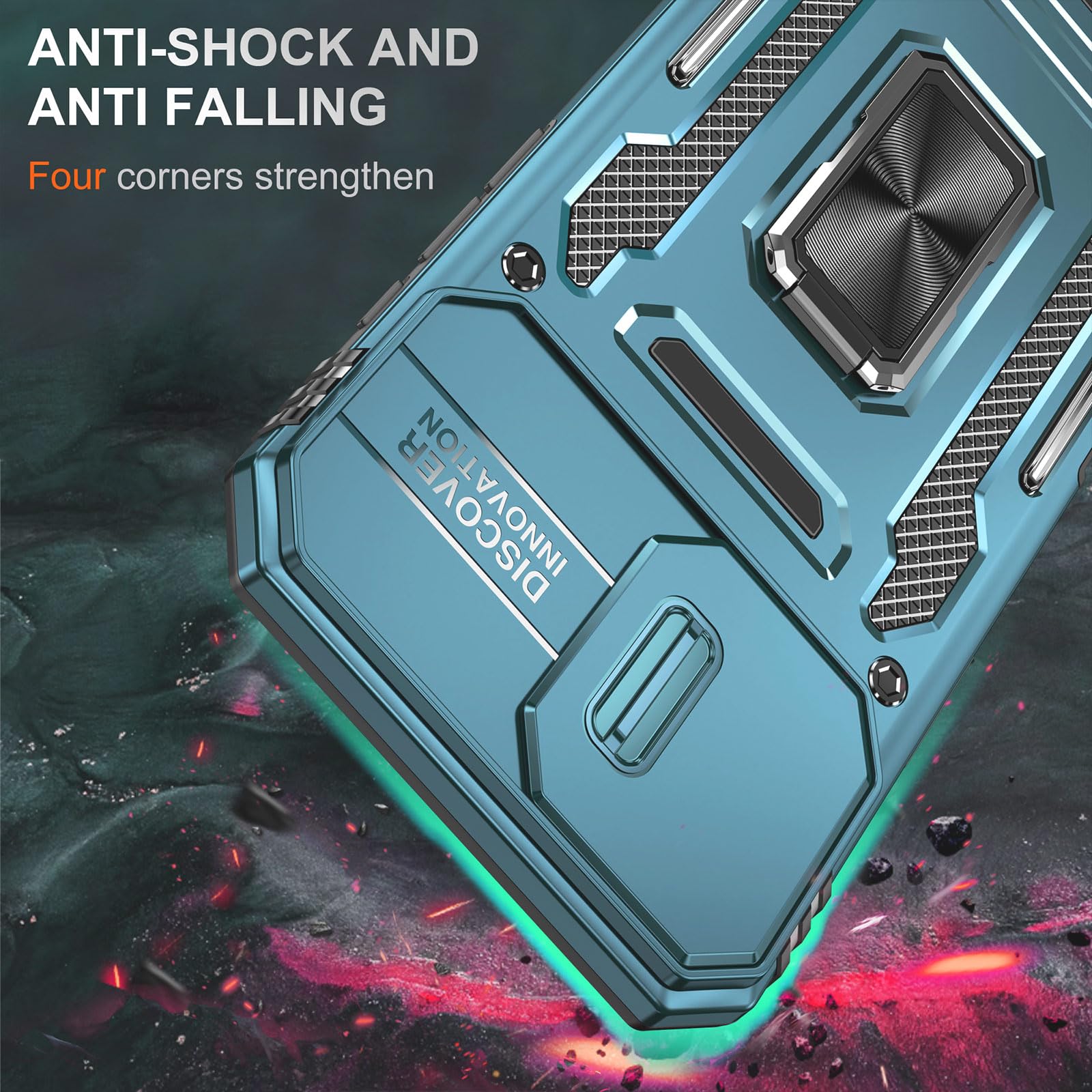 Sefing Phone Case For Iphone 16 Case Iphone 16 Phone Case With Camera Cover, With Kickstand Ring Holder, With Magnet Car Mount F