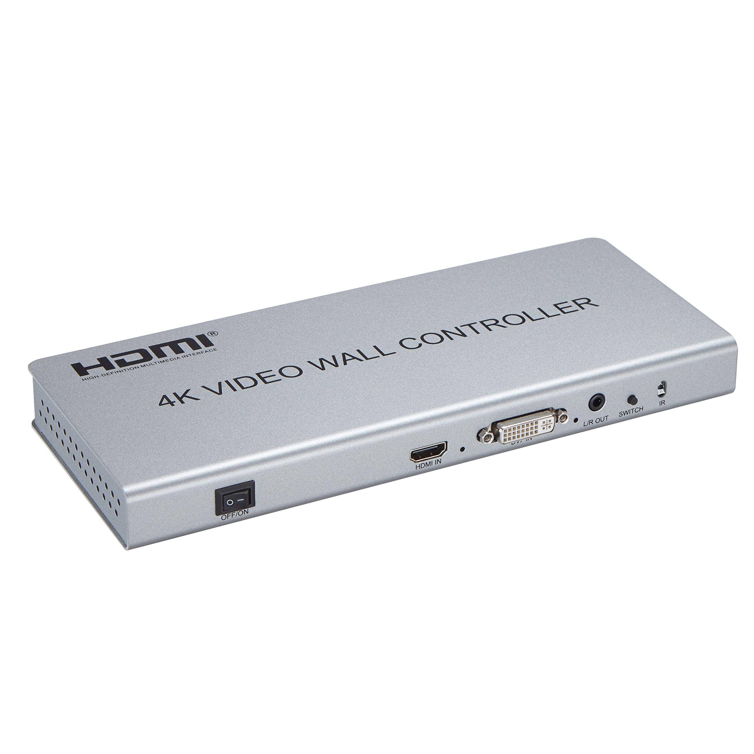 Video Wall Controller 2X2 4K 30Hz Processor Hdmi 1.4 Hdcp 1.4 Support 2X2,1X2,1X4 With 1 Dvi Or Hdmi Input 4 Hdmi Output