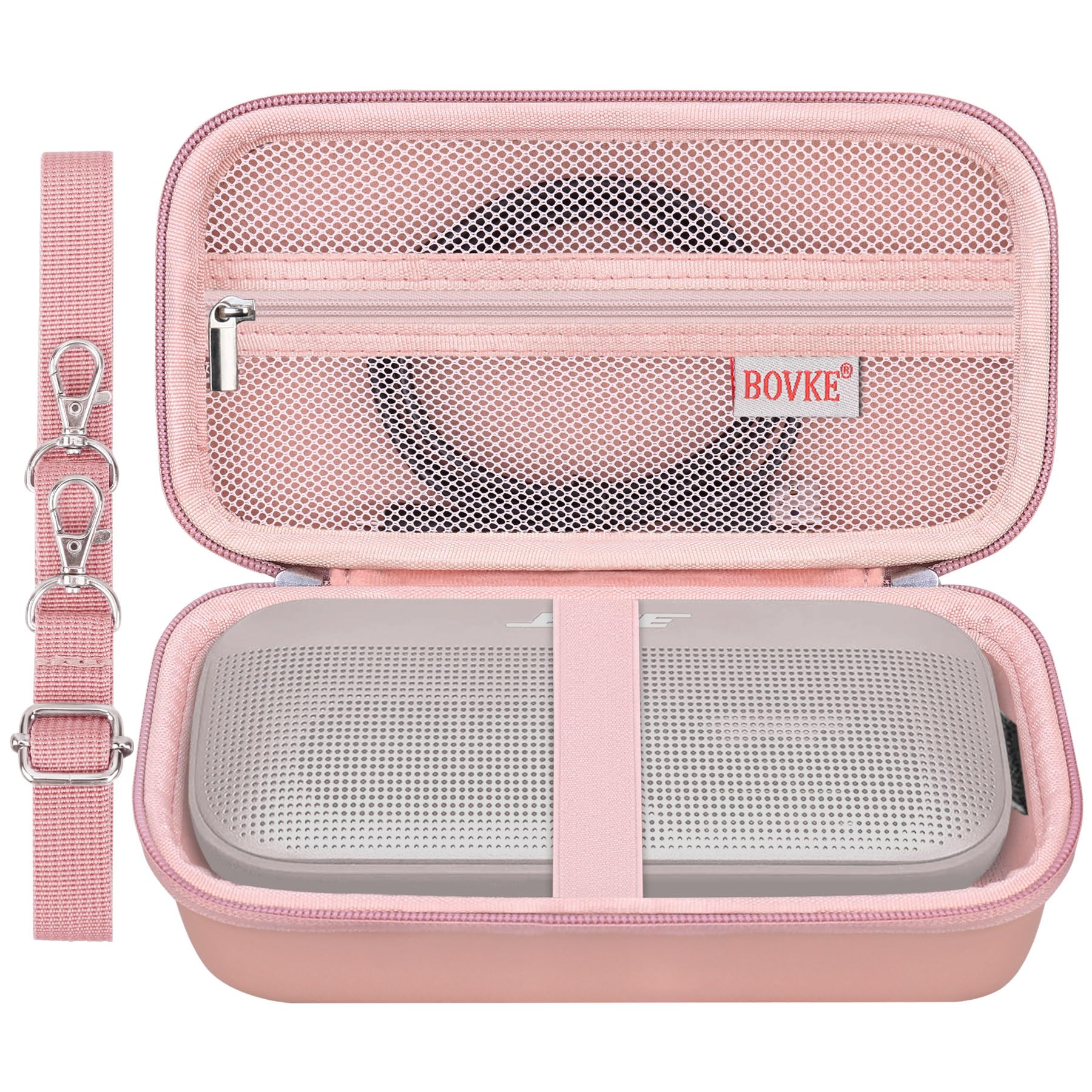 Bovke Hard Travel Speaker Case For Bose Soundlink Flex Bluetooth Portable Speaker, Extra Mesh Pocket For Bluetooth Speakers Bose