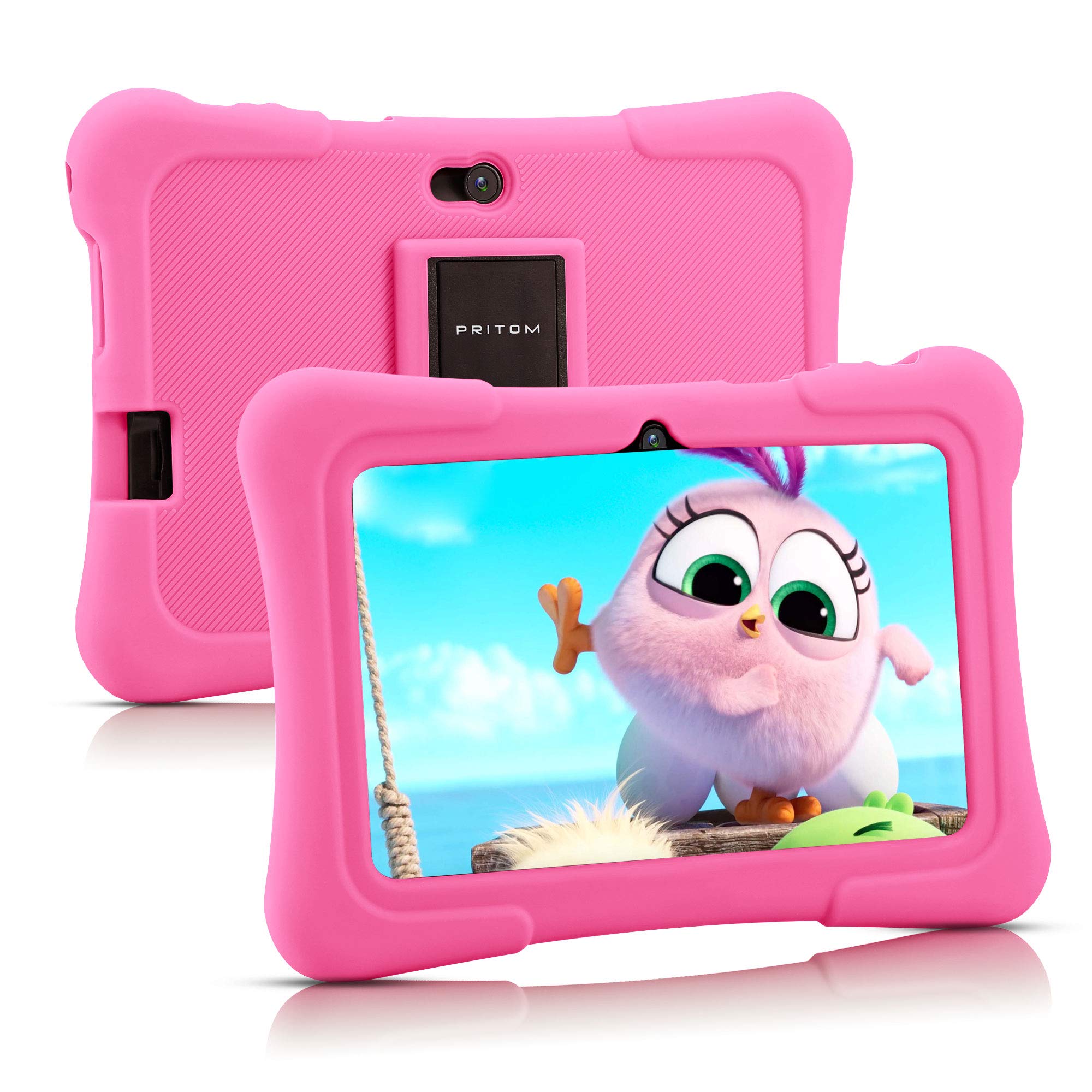 PRITOM 7 inch Kids Tablet, Quad Core Android 13, 32 GB ROM, WiFi, Bluetooth, Dual Camera, Educationl, Games, Parental Control, K