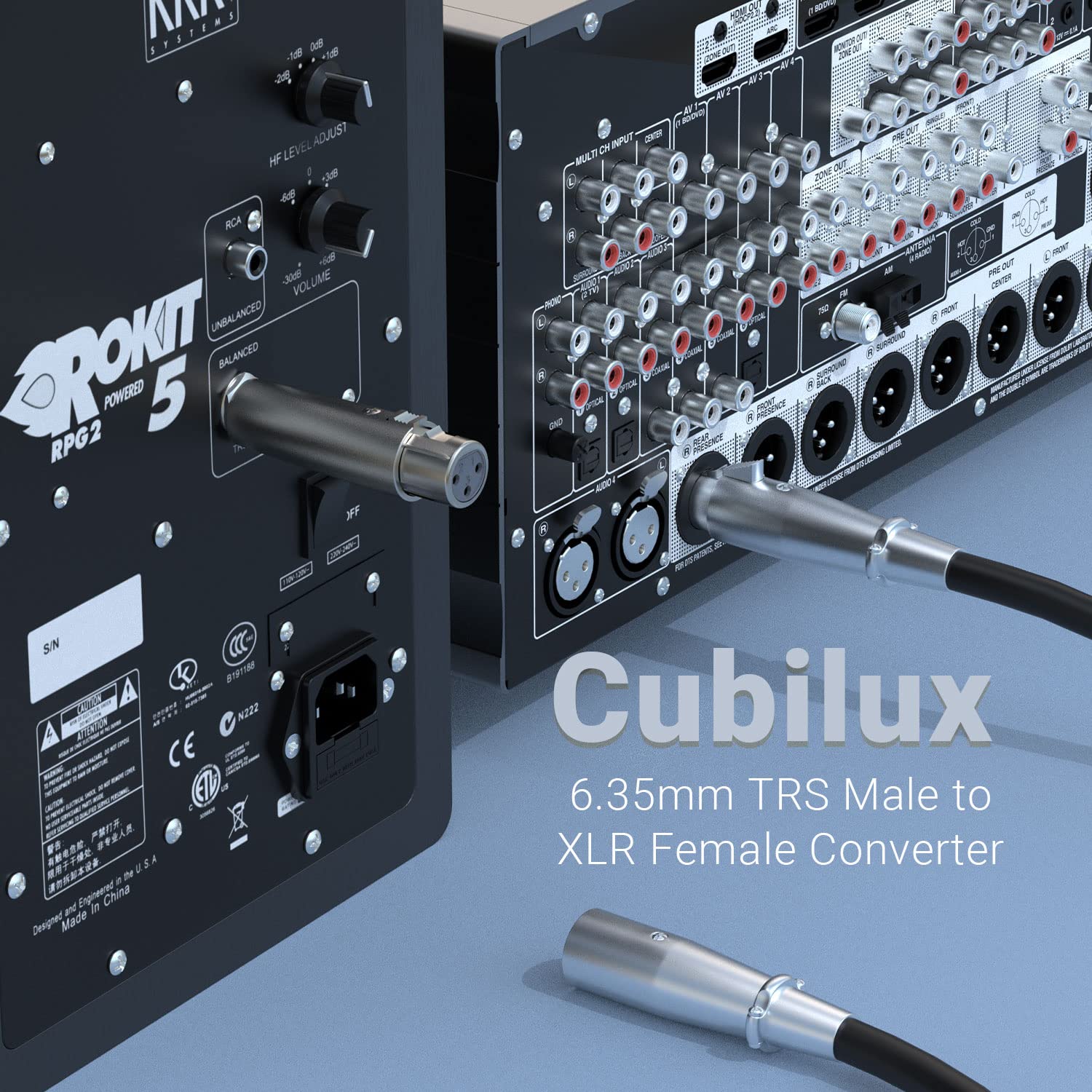 Cubilux Unbalance Xlr Female To 1/4� Ts Male Converter, Xlr To 6.35Mm(Quarter Inch) Ts Mono Adapter For Guitar, Keyboard, Drum, Microphone, Power Amplifier, Mixer, Karaoke System, Speaker, 2 Pack