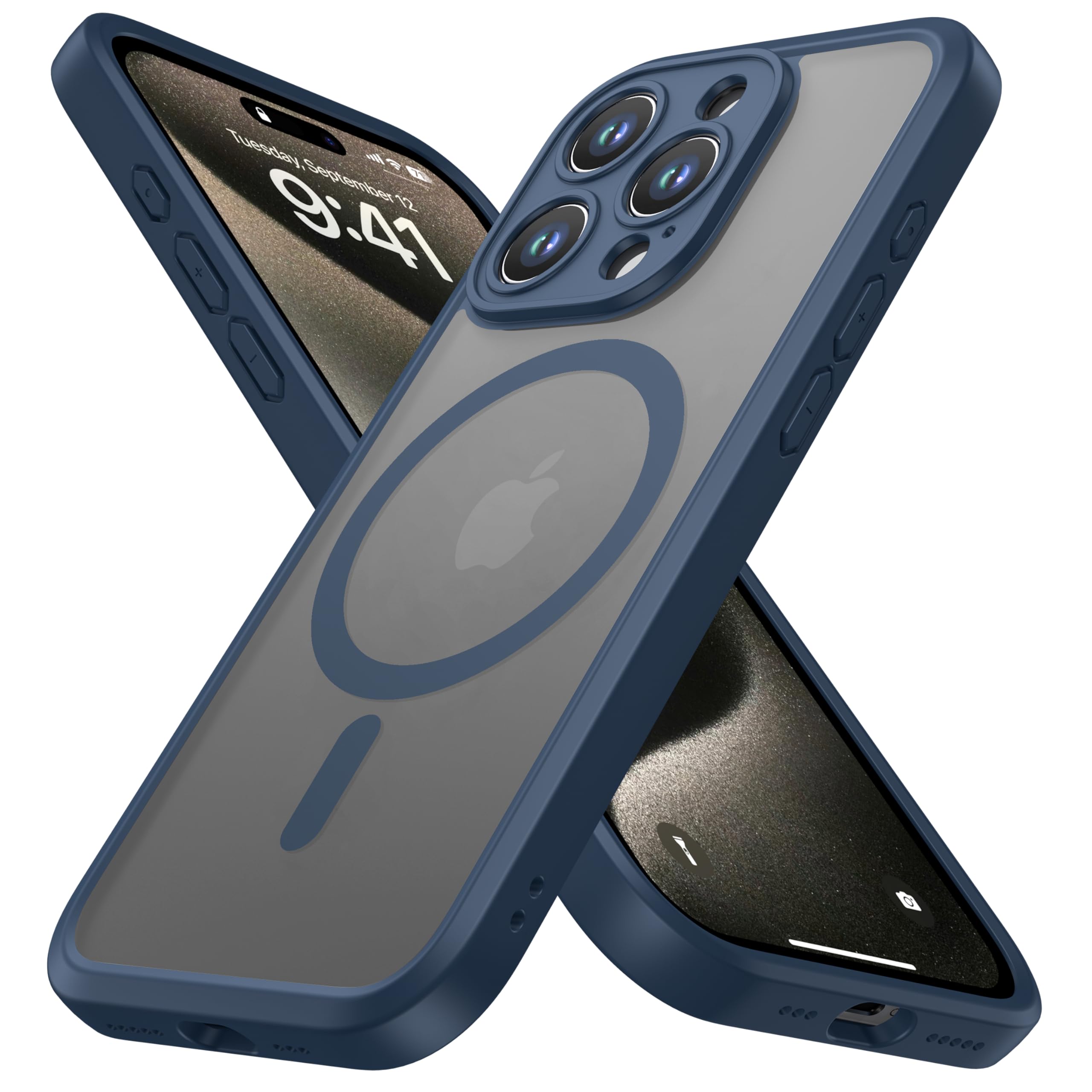 ImpactStrong Magnetic Guard Designed for iPhone 15 Pro Max Case [Camera Protection] [Military Grade Drop Tested] [Compatible wit