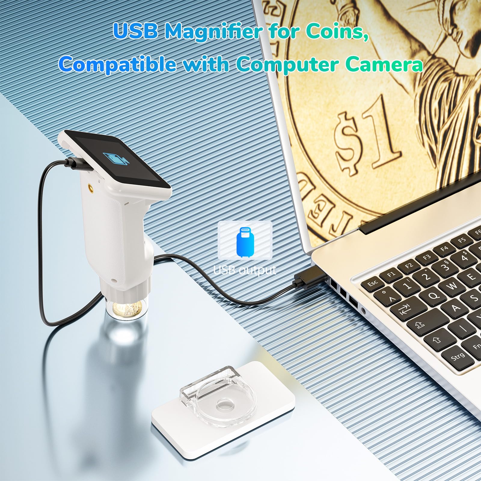 Lm013 Microscope For Kids Adults, Portable Microscope Science Kit For Kids 8 12, Handheld Pocket Mini Kids Microscope With 2.8''