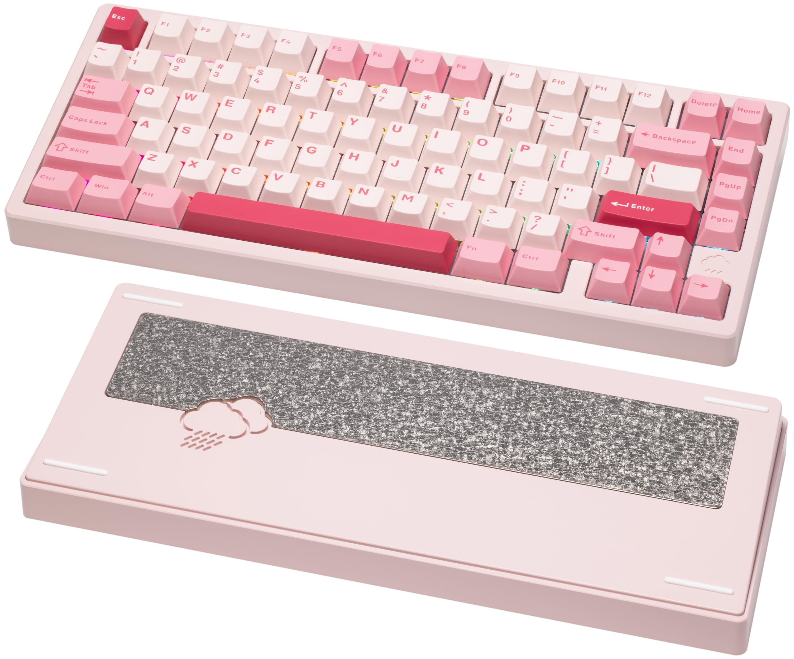 KEEBMONKEY WOBKEY Rainy 75 CNC Aluminum HMX/JWK/Cocoa Switches Triple-Mode Connectivity Mechanical Keyboard with Superior Acoust