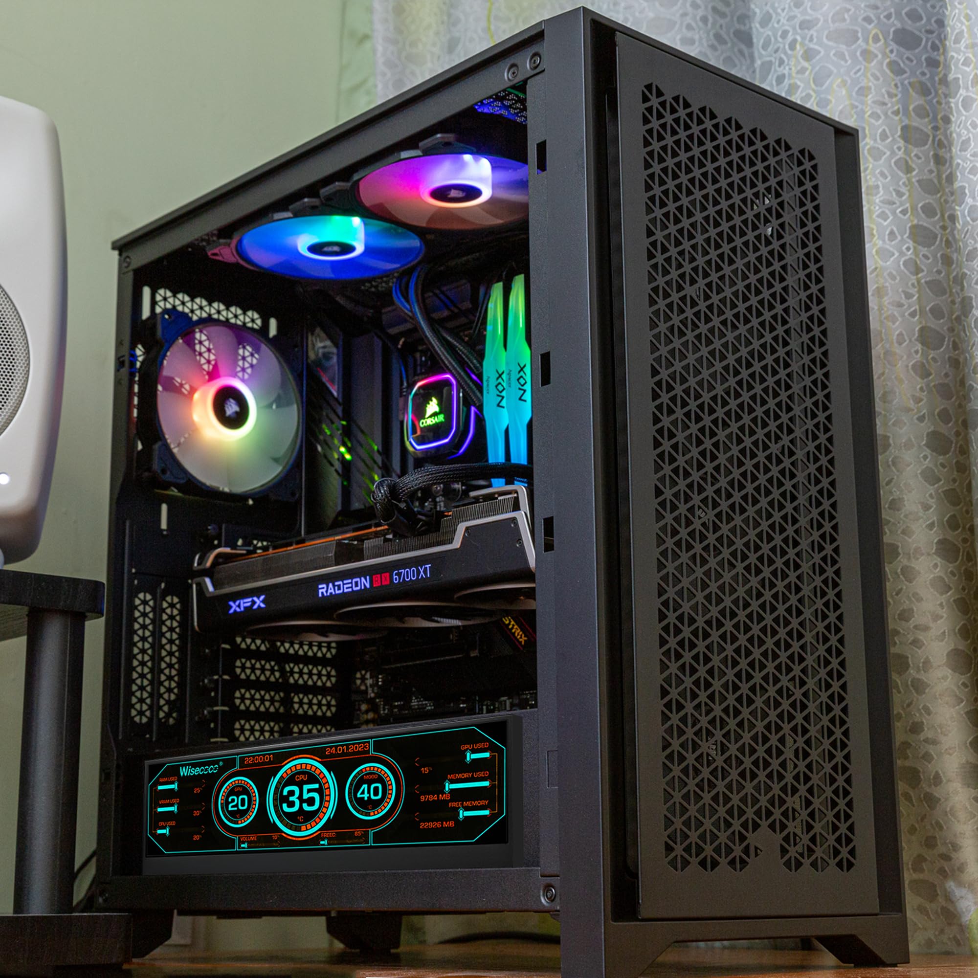 Wisecoco 12.6 Inch Secondary Screen Fhd Ips Touch Second Screen Stretched Bar Lcd Display 1920X515 Mini Hdmi For Laptop Computer