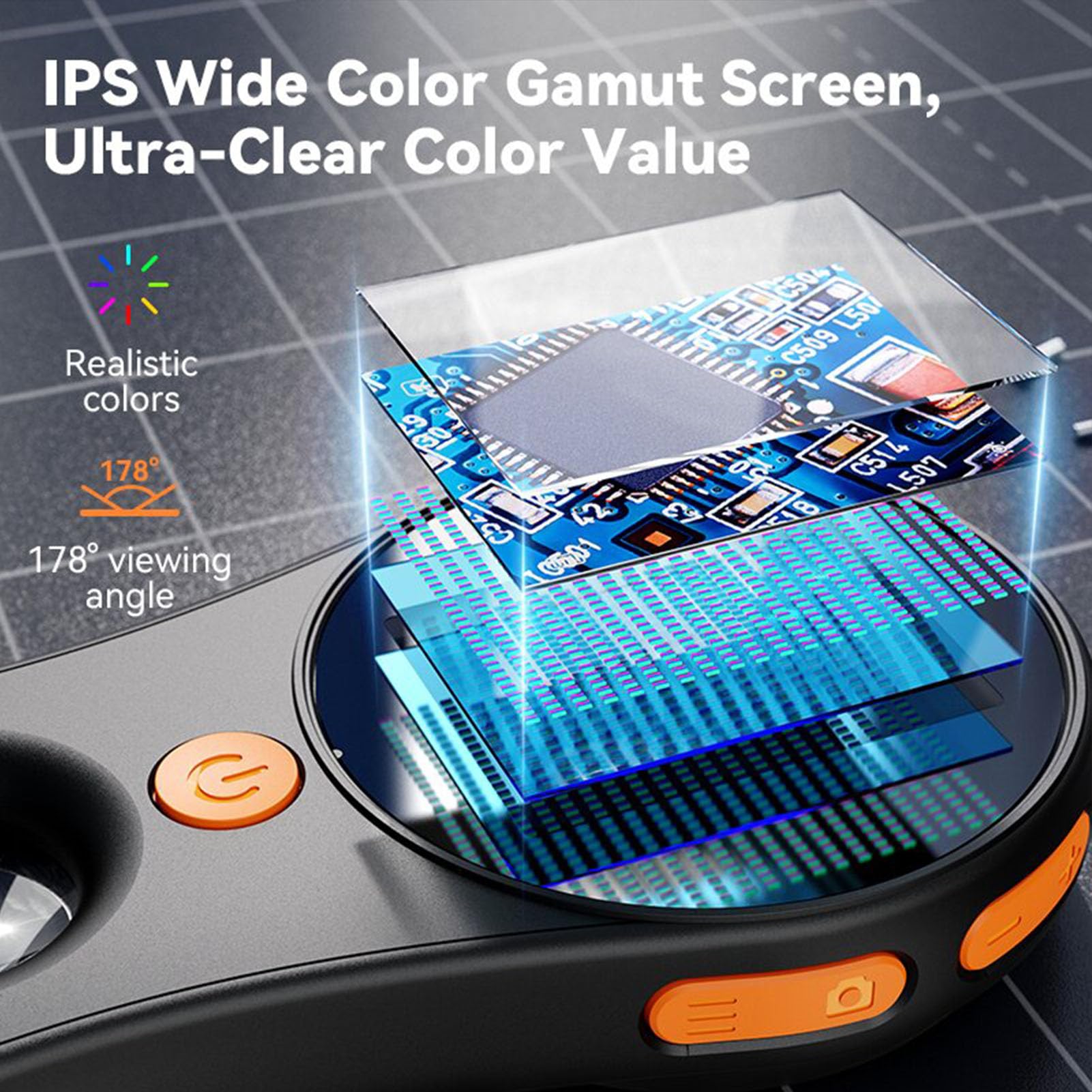 Handheld Digital Microscope,500X Magnification 2Mp 1920X1080P Hd Digital Microscope With Screen,Portable Microscope For Kids And