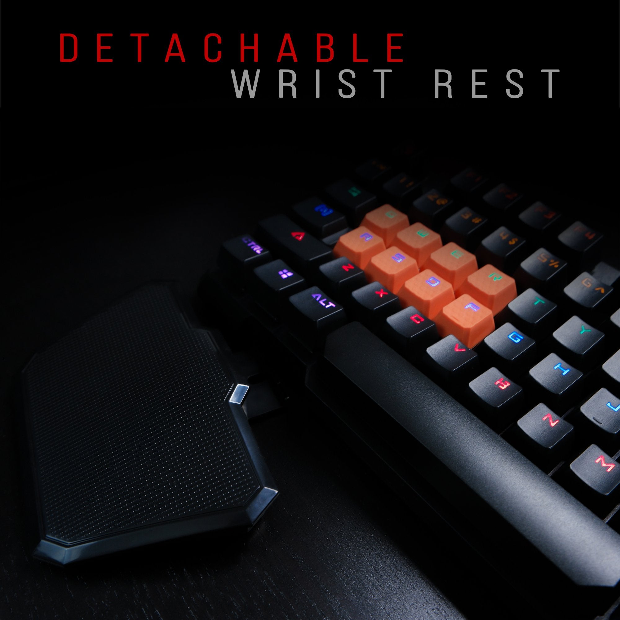 B720 Light Strike Optical Gaming Keyboard (Smooth/Linear) - Comfort Wrist Pad - Faster Than Mechanical - 0.2Ms Key Response Neon