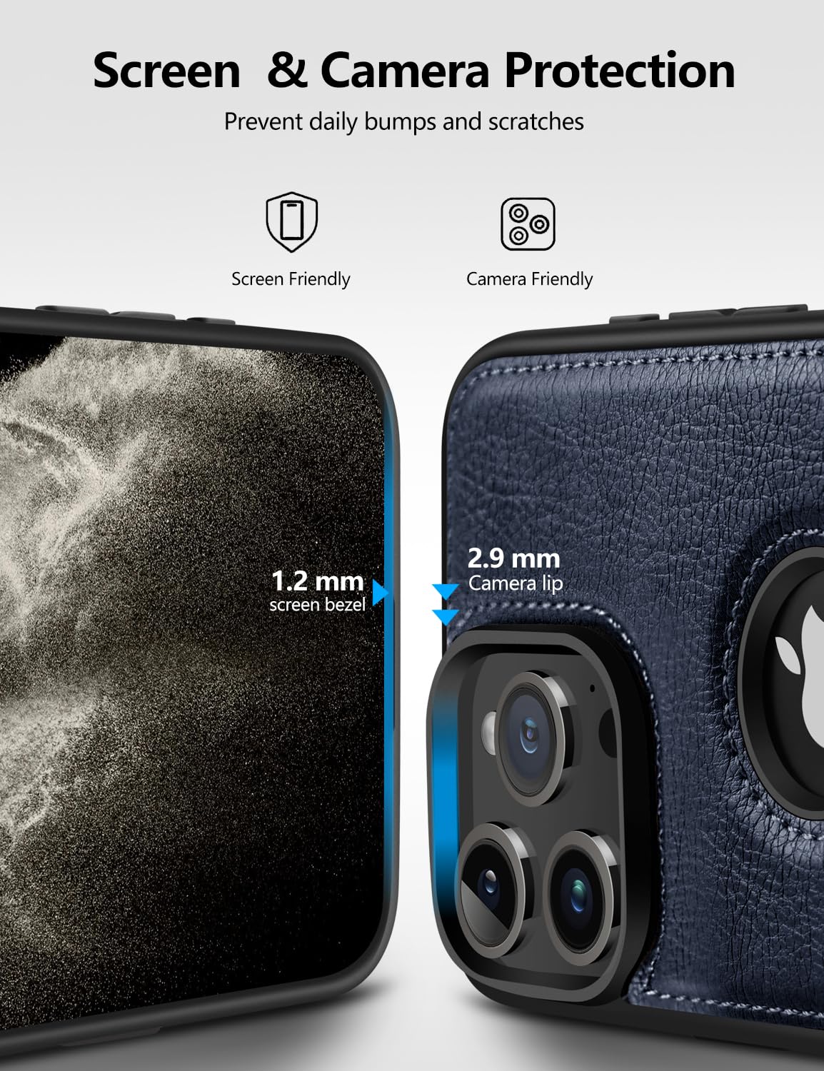 Wtcase Magnetic For Iphone 16 Pro Leather Case,Built In Invisible Stand [Compatible With Magsafe] Protective Slim Kickstand Phon