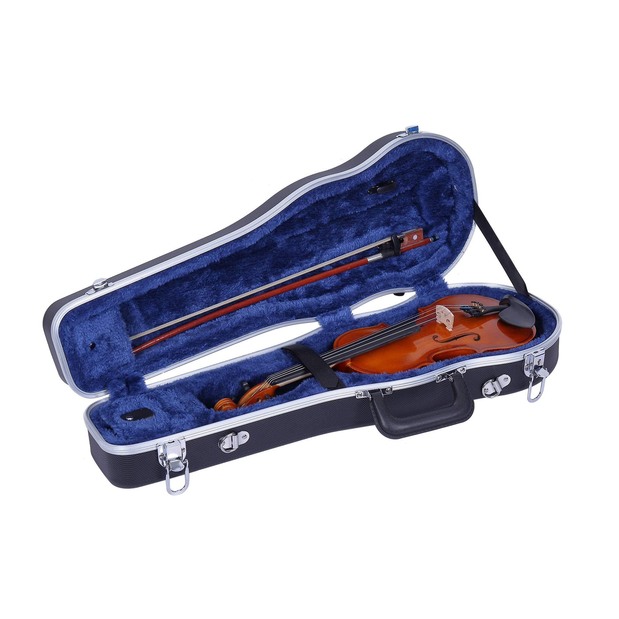 Crossrock, ABS Molded Case-3/4Size Violin Hard Shell Case, Black (CRA860SVTBK)