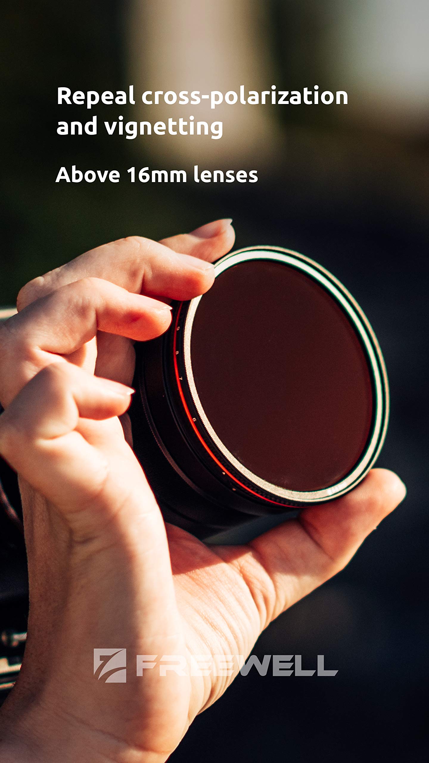 Freewell 82Mm Threaded Hard Stop Variable Nd Filter All Day 2 To 5 Stop & 6 To 9 Stop   2Pack