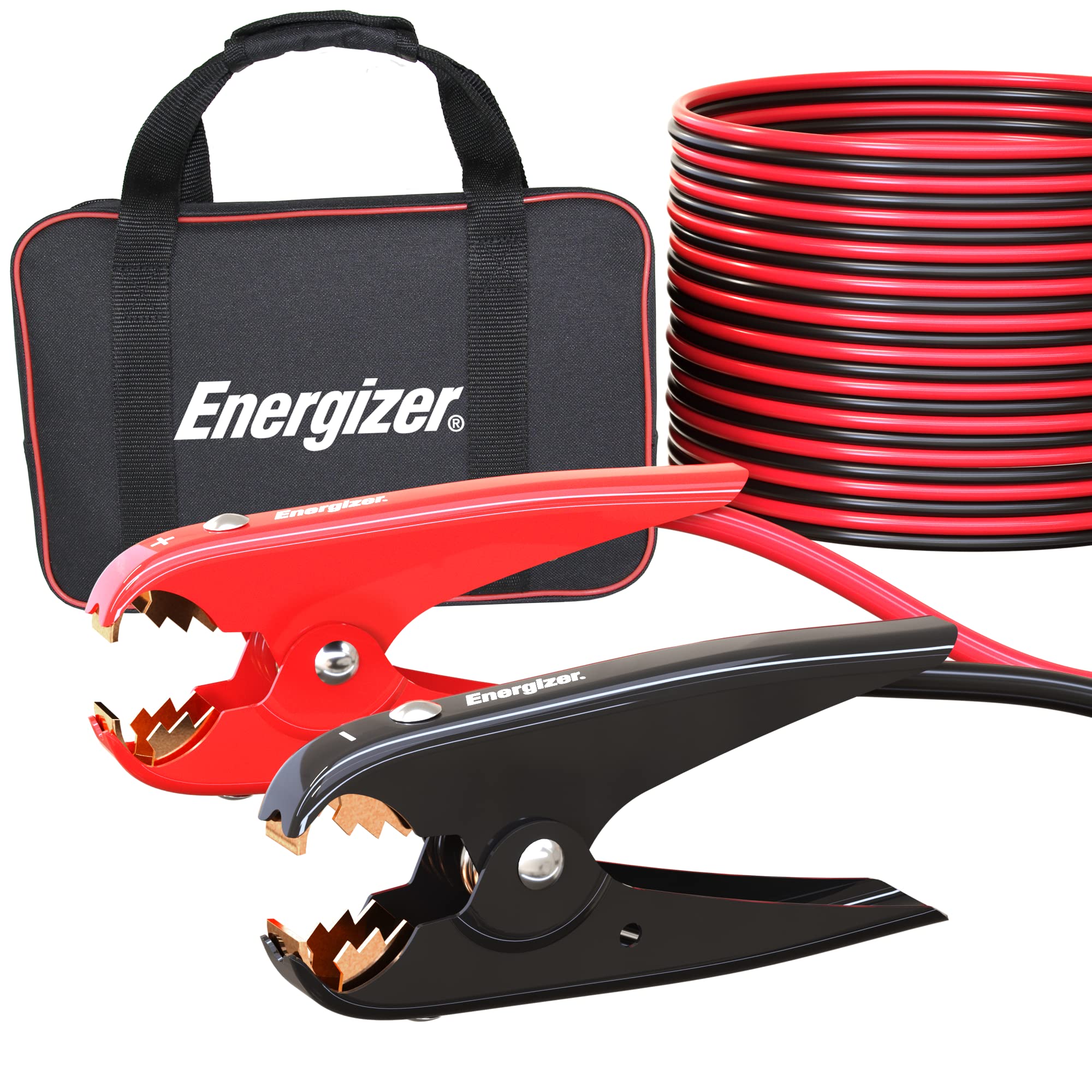 Energizer Jumper Cables For Car Battery, Heavy Duty Automotive Booster Cables For Jump Starting Dead Or Weak Batteries With Carr