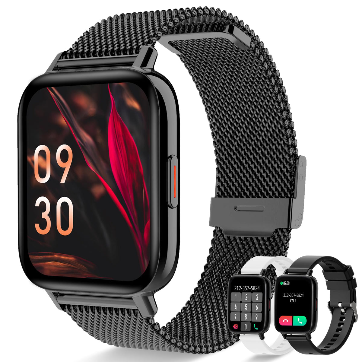 Smart Watch For Women(Answer/Make Call) 1.7'' Touch Screen Fitness Tracker With Step Calorie Digital Watch For Ios&Android Water