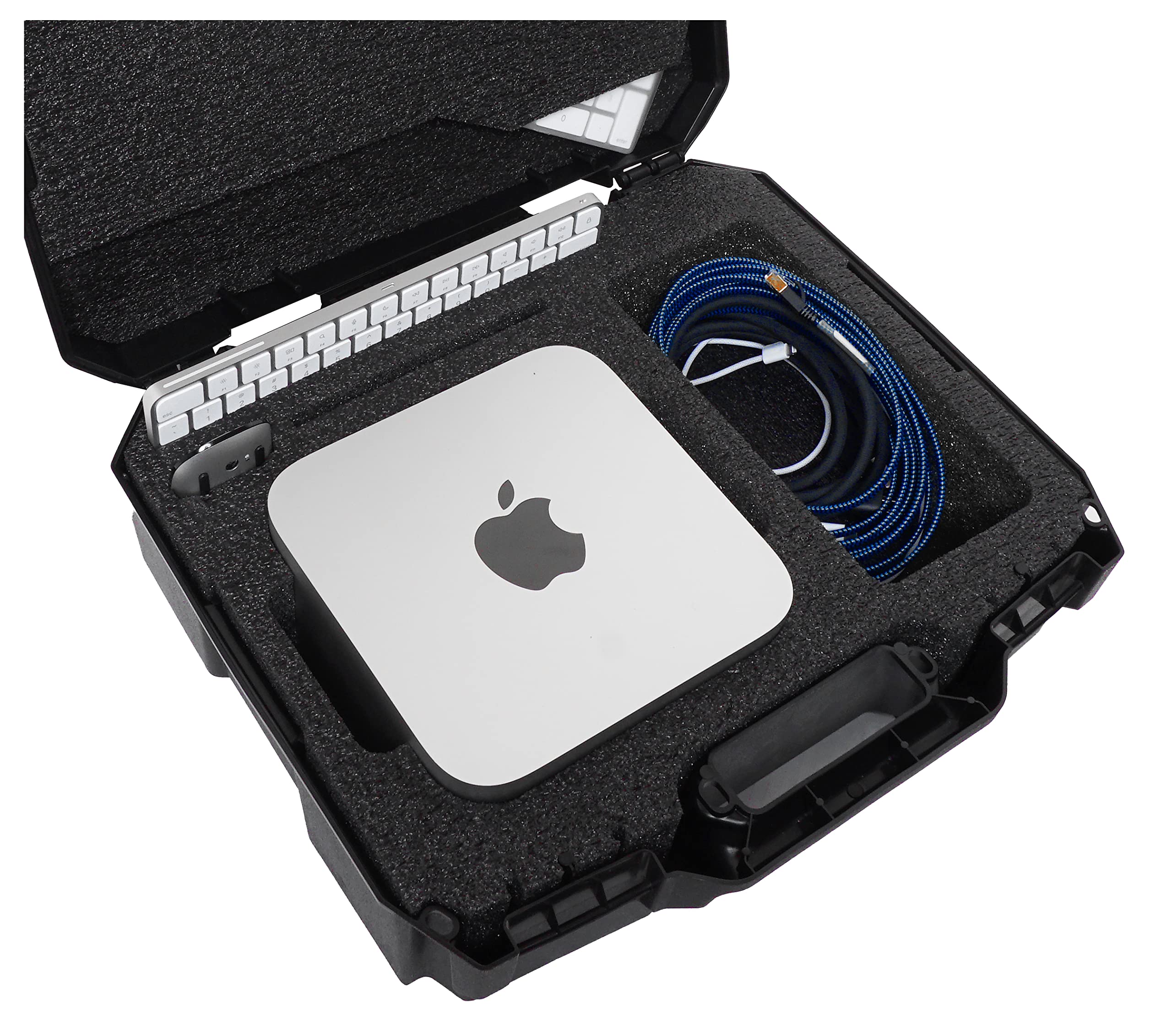Case Club Hard Sided Carry Case   Fits Apple Mac Studio, Magic Keyboard & Accessories   Rugged Lockable Travel & Storage Case