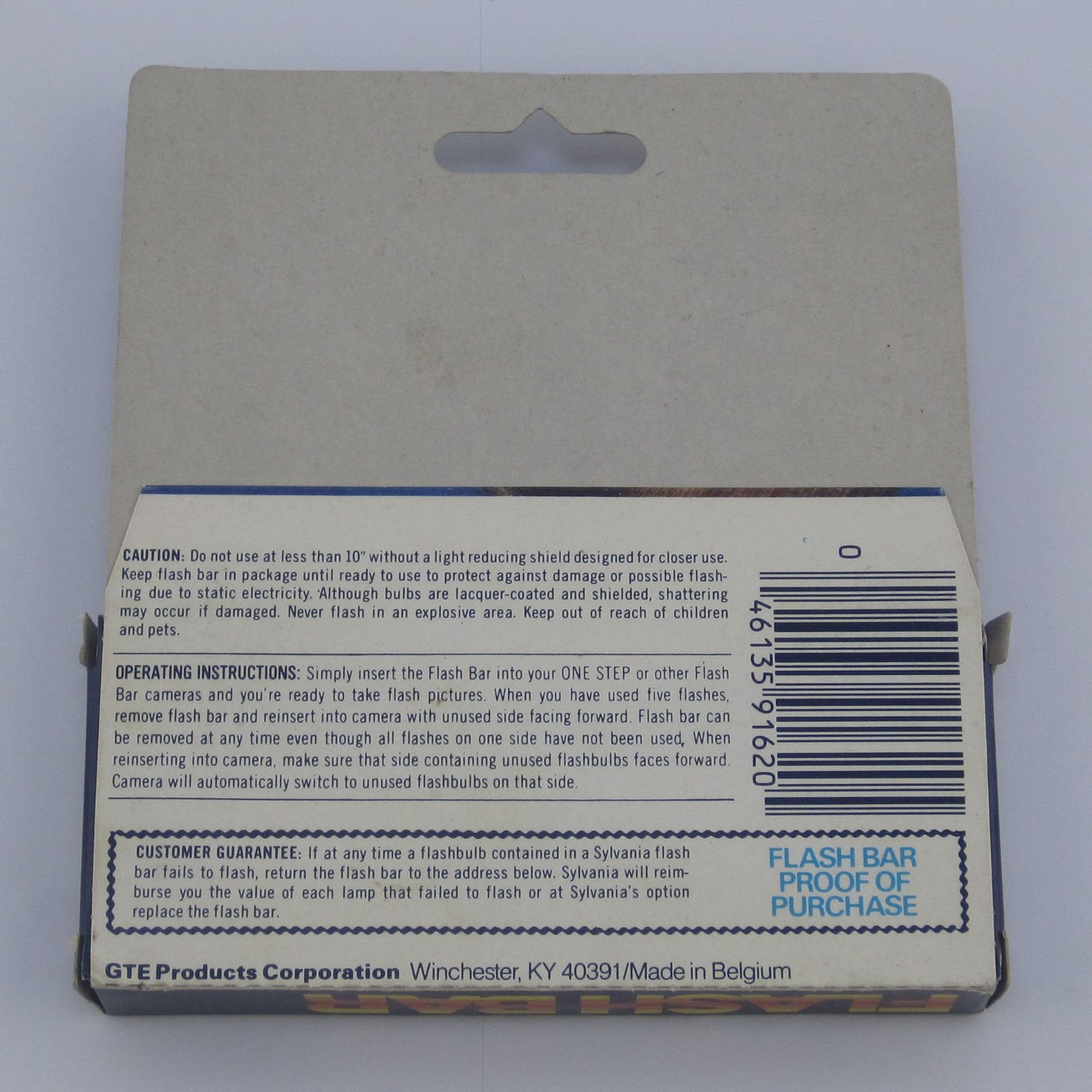 Sylvania Blue Dot Flashbar For Polaroid Sx70 Land Camera