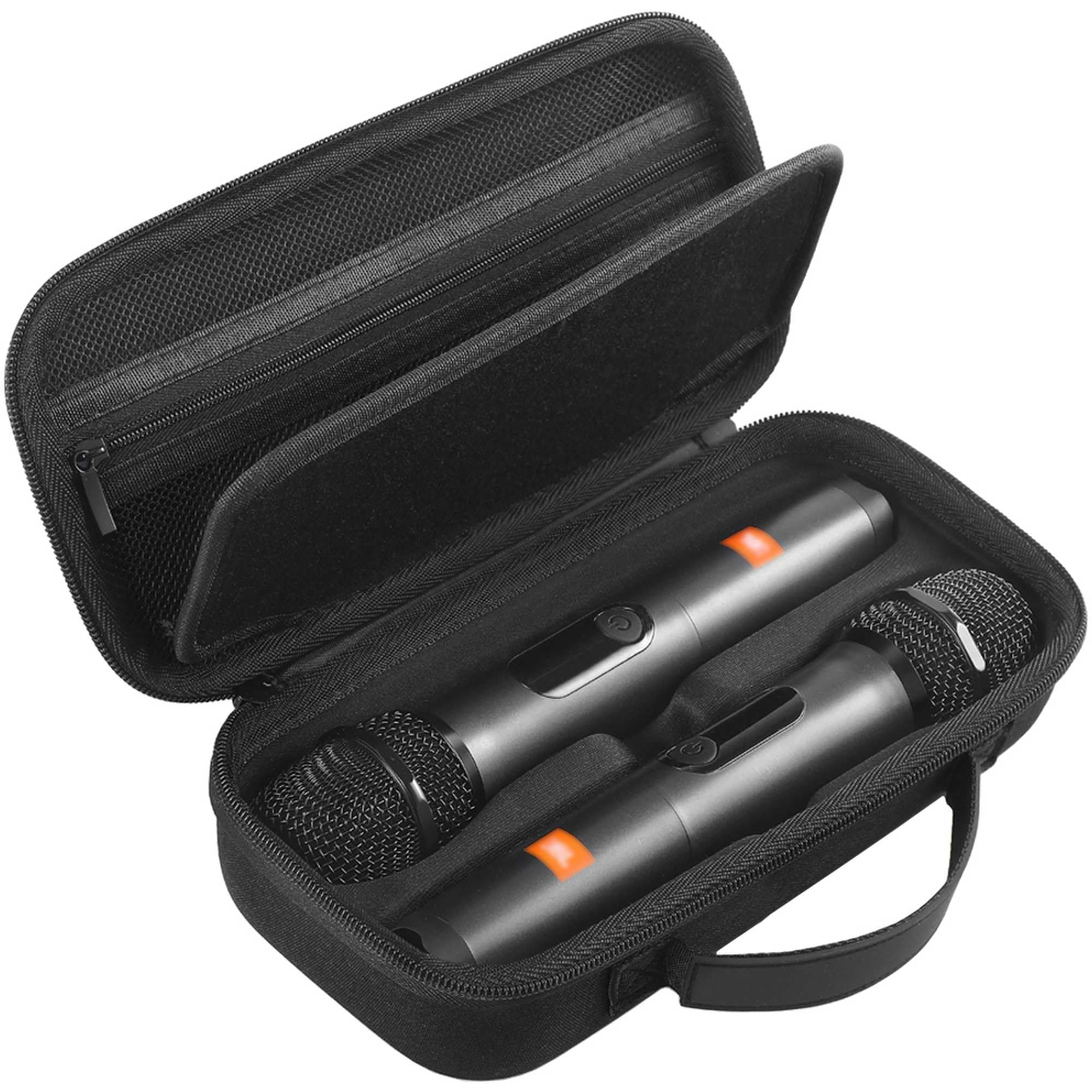 Wireless Microphone Portable Carrying Case Compatible with JBL Wireless Two Microphone System, Dual Mic Hard Bag Suitable for Tr
