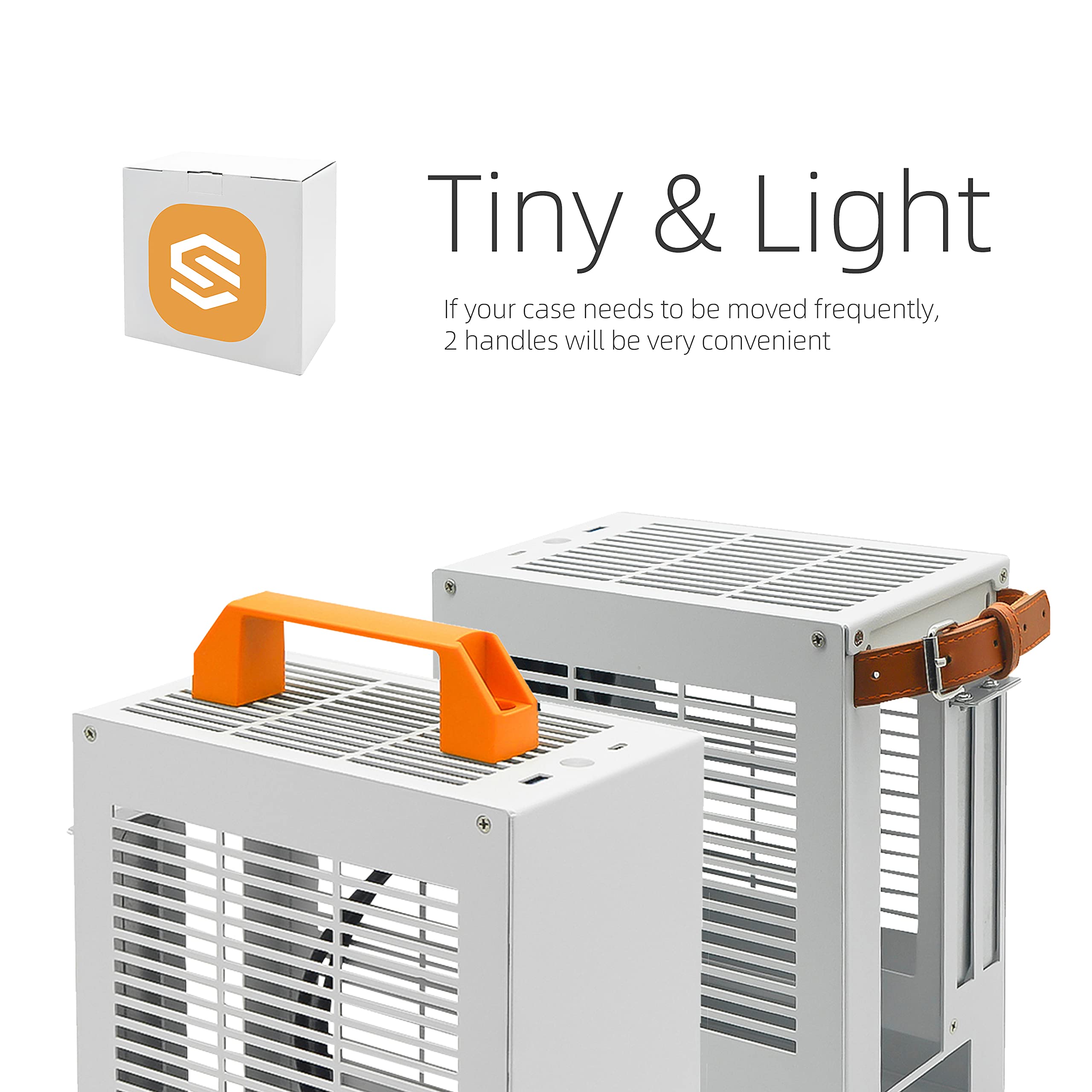 Sgpc Itx Mini Case   K39 (Steel) / Includes Two Handles/Comes With 2 Standard Ventilated Side Panels And 1 Extra Acrylic Ventila