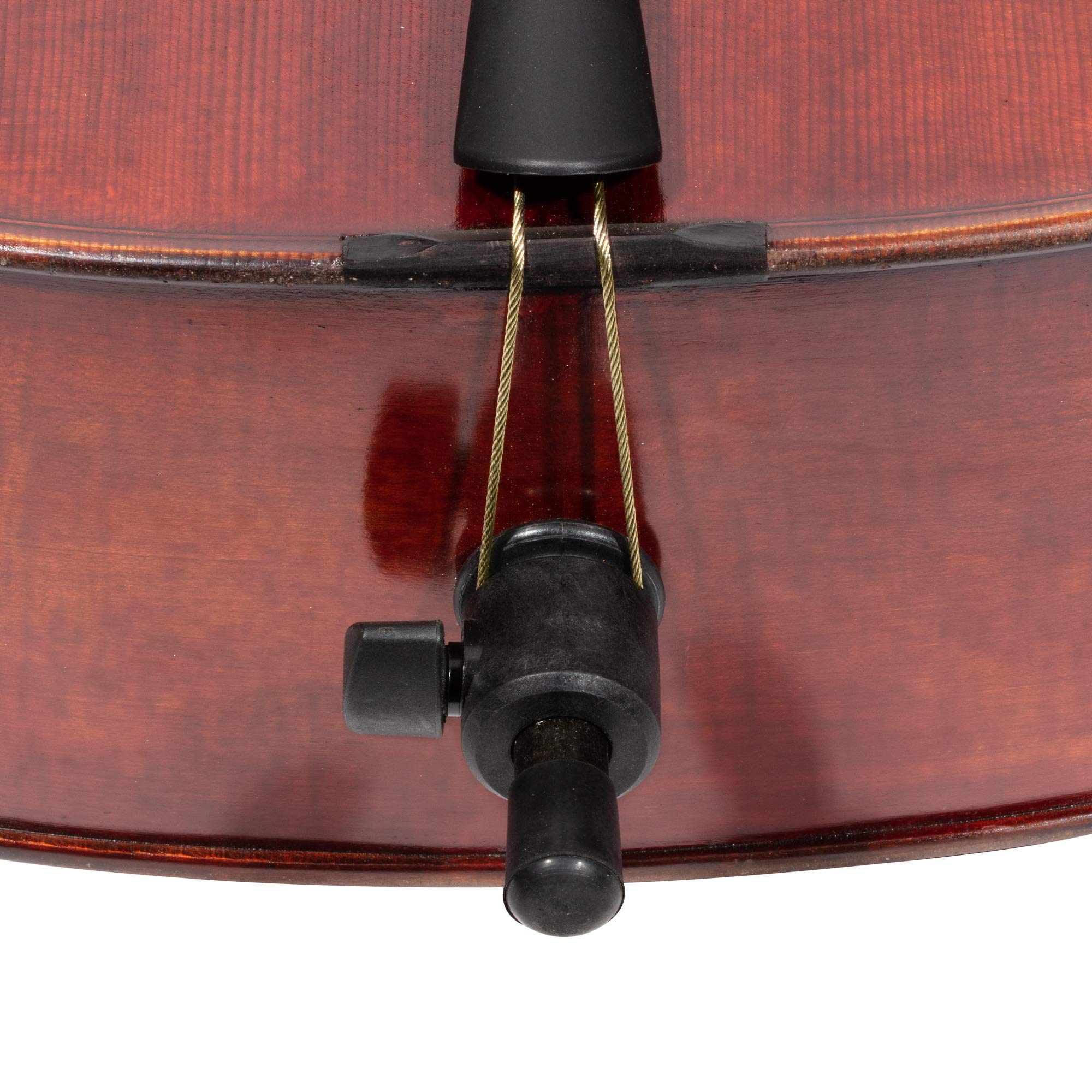 Mi&Vi Titanium Alloy Cello Tail Gut/Tailgut Non-Slip Tailpiece With Wire Adjuster, Strand Connecters & Screw Replacements For 4/