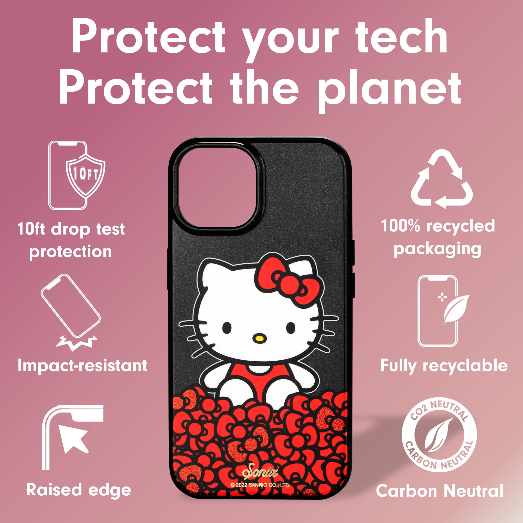 Sonix X Sanrio Case For Iphone 14 Plus | Compatible With Magsafe | 10Ft Drop Tested | Classic Hello Kitty