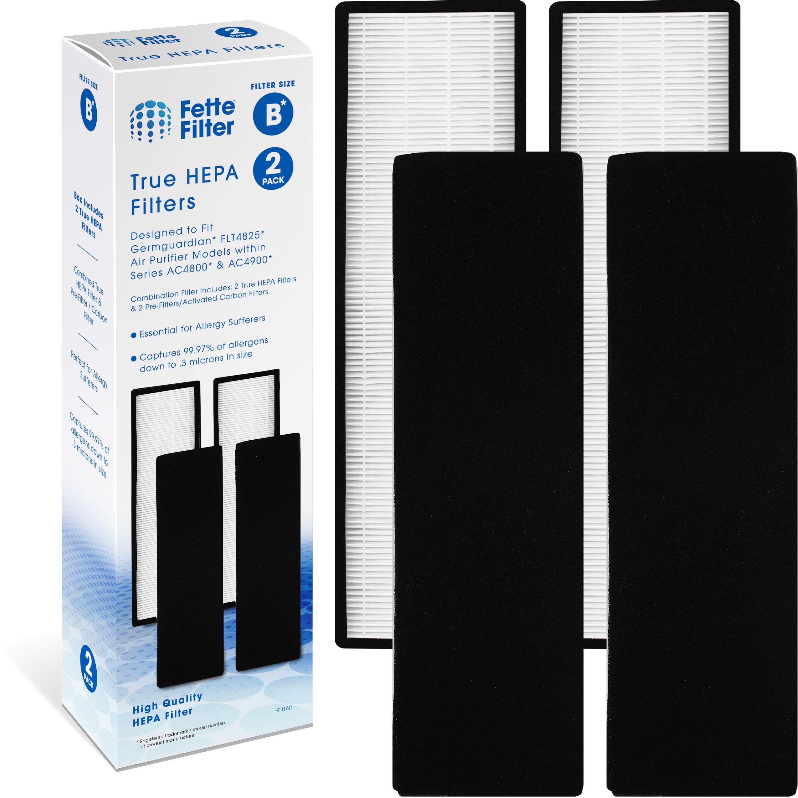 Flt4825 True Hepa H13 Filter B Compatible With Germguardian Air Purifier Ac4300Bptca Ac4900Ca Ac4820 Ac4825 Ac4870 Ac4825Dlx Ac4