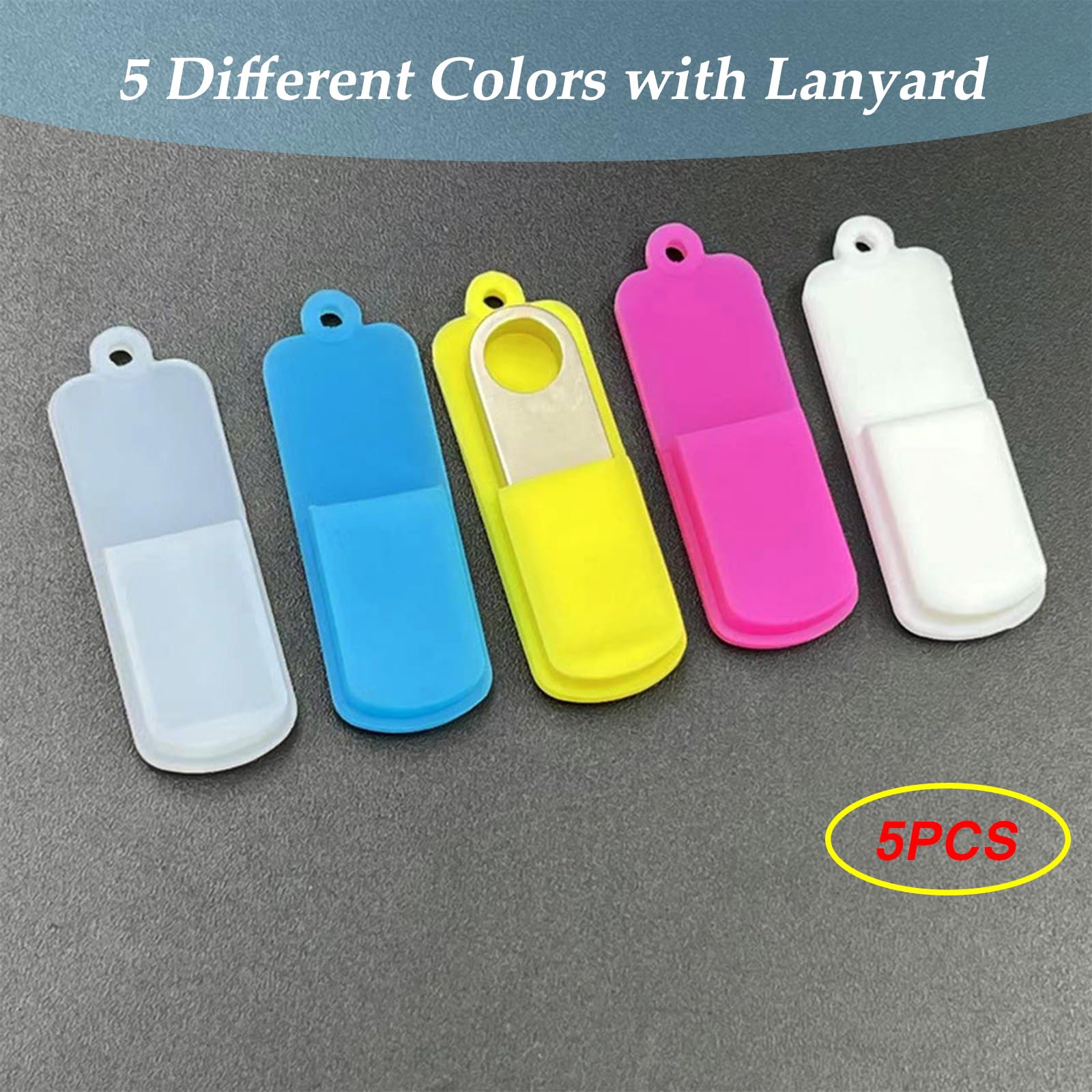 Riveeny 5 Pcs Silicone Usb Storage Case Usb Flash Drive Silicone Cover For Usb Flash Drive Silicone Case For Usb Flash Drive