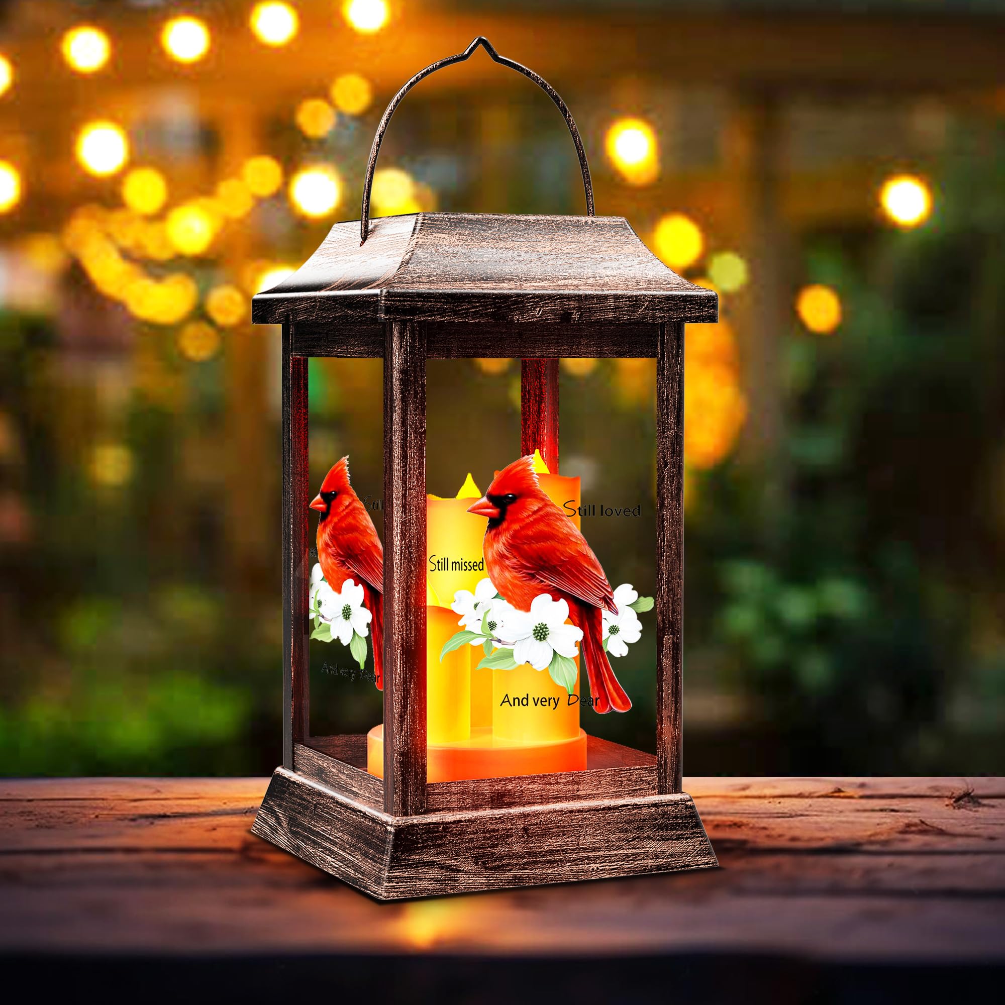 Solar Lanterns, Outdoor Hanging Lanterns, Metal Cardinal Solar Lights, Waterproof Decorative Lantern Garden Decor For Outside Po