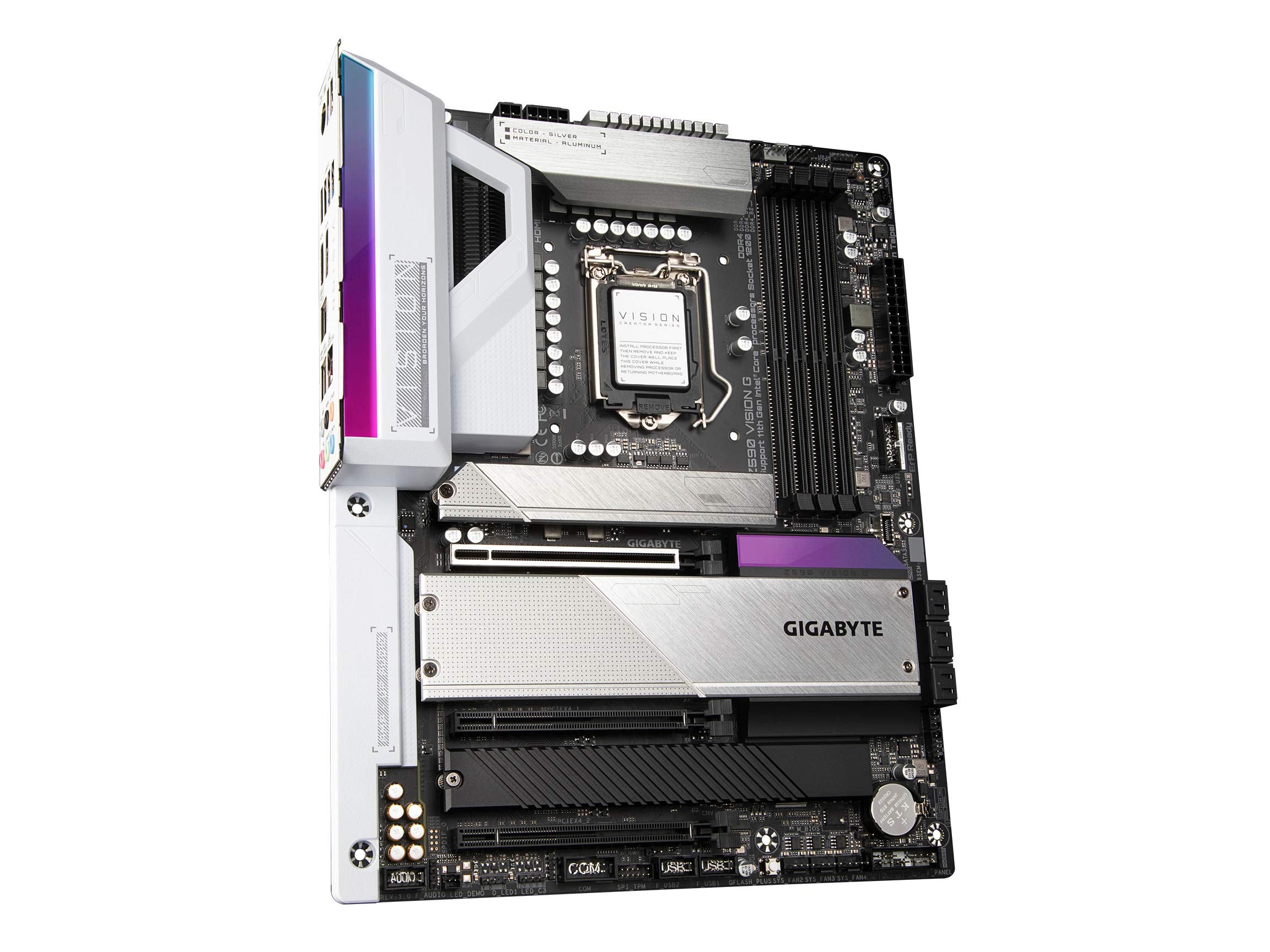 Gigabyte Z590 Vision G (Lga 1200/Intel Z590/Atx/3X M.2/Pcie 4.0/Usb 3.2 Gen2X2 Type C/2.5Gbe Lan/Motherboard)