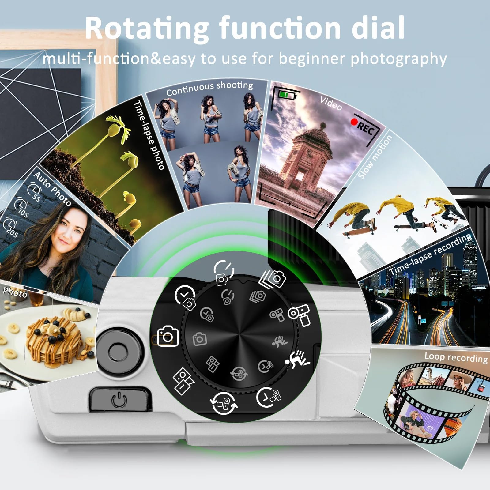 64Mp Digital Camera For Photography And Video: 4K Vlogging Camera For Youtube With 3'' Flip Screen And 32Gb Tf Card, 16X Zoom Di