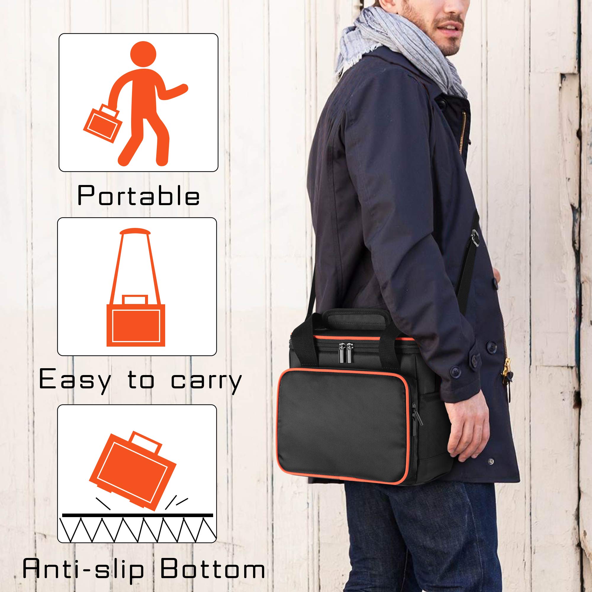 Trunab Travel Carrying Bag Compatible With Jackery Explorer160/240/300, Portable Power Station Storage Case With Waterproof Bott