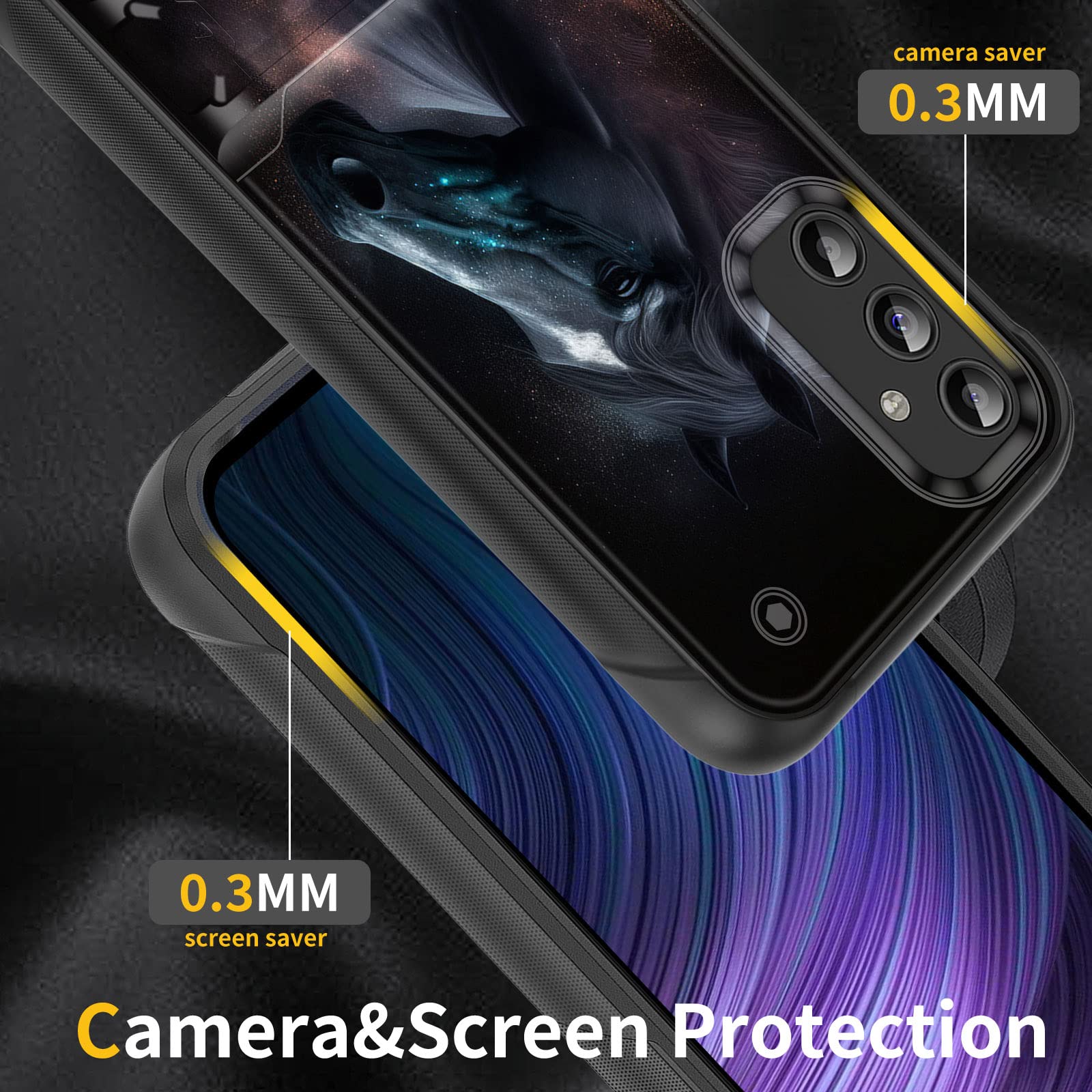 Efgwsder For Galaxy A14 5G Case With Kickstand,Dual Layer Hybrid Hard Pc & Soft Silicone Rugged Shockproof Protective Phone Case