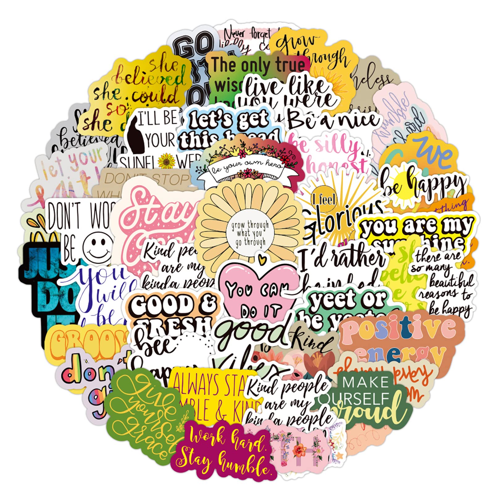 100Pcs Positive Affirmation Stickers, Inspirational Words Stickers For Students Teachers Kids Teens Adults, Motivational Quote S