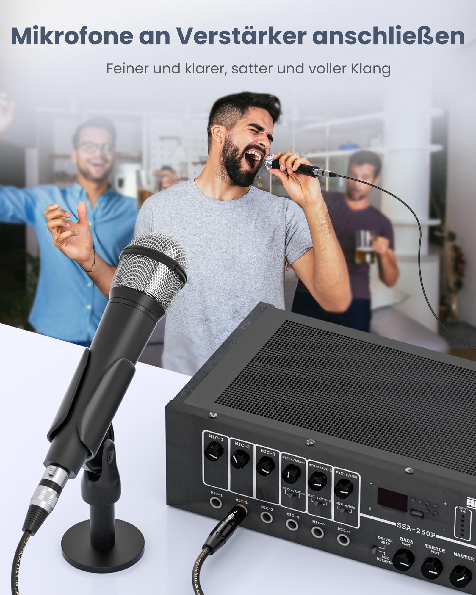 Tisino Xlr Female To 1/4 Inch (6.35Mm) Trs Jack Lead Balanced Signal Interconnect Cable Xlr To Quarter Inch Patch Cable Micphone