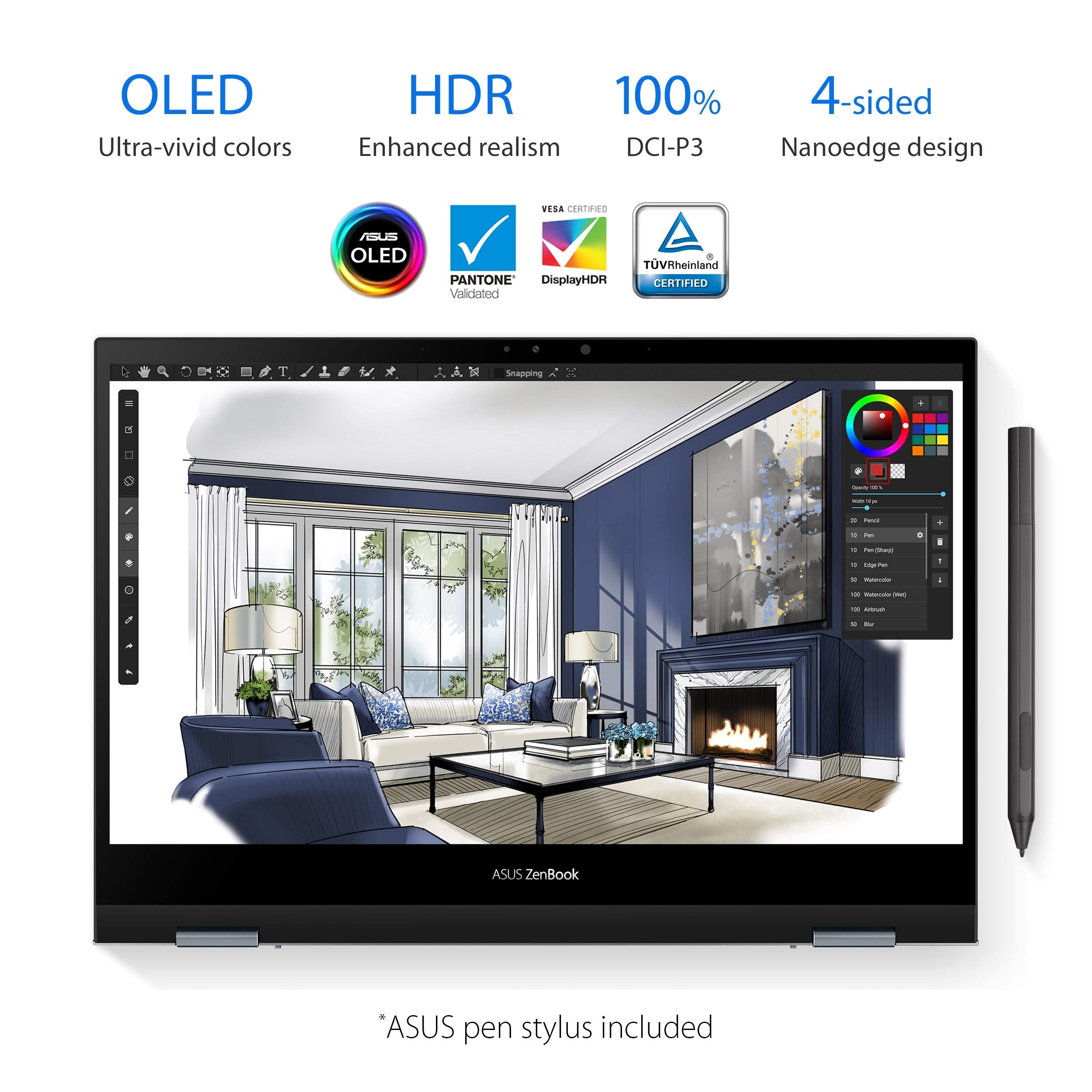 Asus Zenbook Flip 13 Oled Ultra Slim Convertible Laptop, 13.3    Oled Touch, Intel Evo Platform Core I7-1165G7, 16Gb Ram, 512Gb