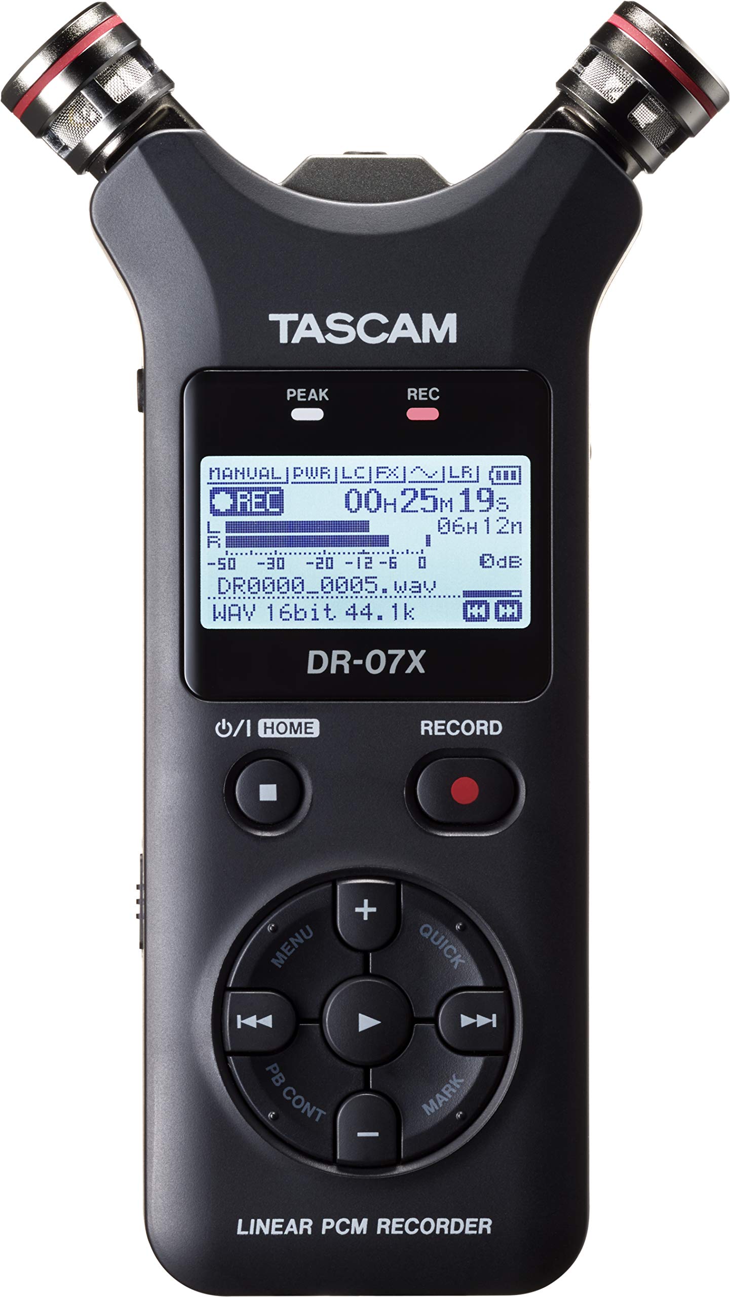 Tascam Dr 07X Stereo Handheld Digital Audio Portable Recorder And Usb Audio Interface, Pro Field, Av, Music, Dictation Recorder