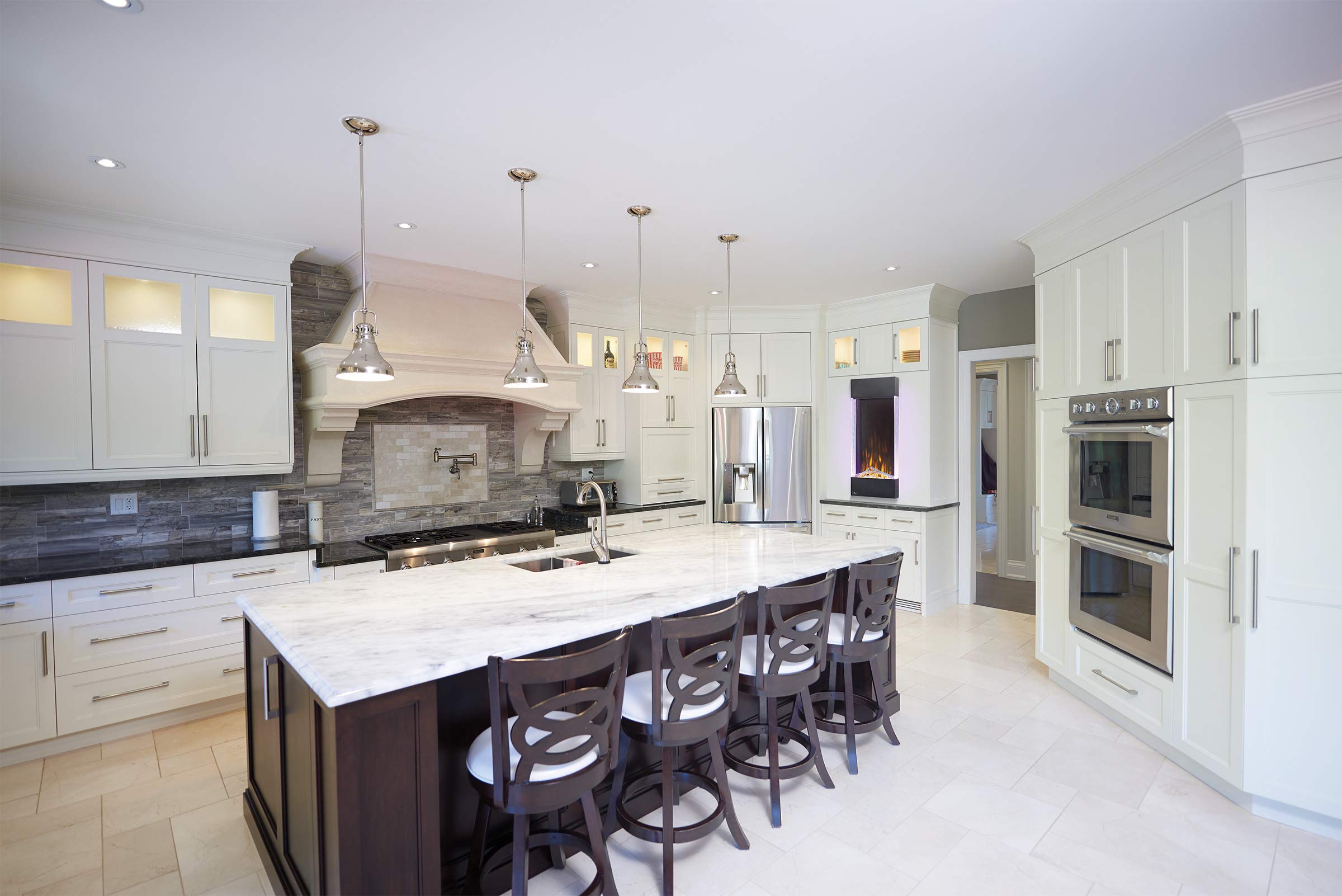 Napoleon Allure 38 Inch Vertical Wall Mount Electric Fireplace   Black, Nefvc38H