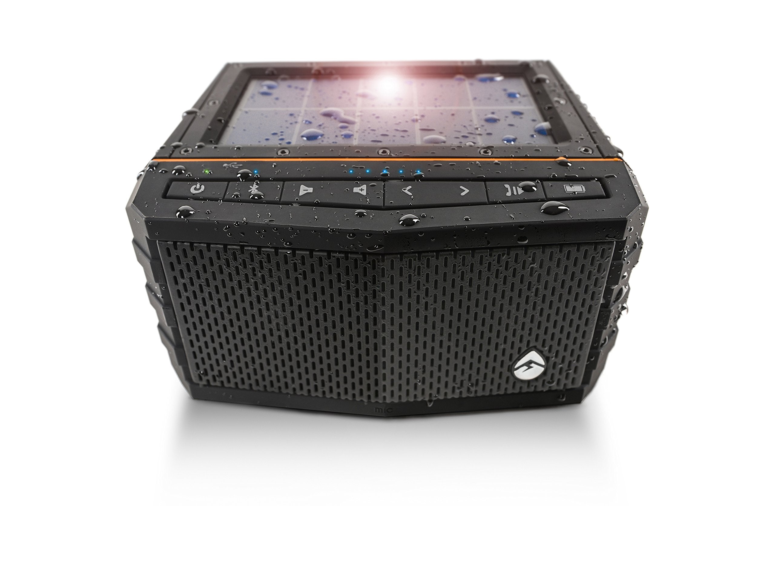 Ecoxgear Sol Jam Solar Powered Waterproof Bluetooth Portable Speaker (Black)