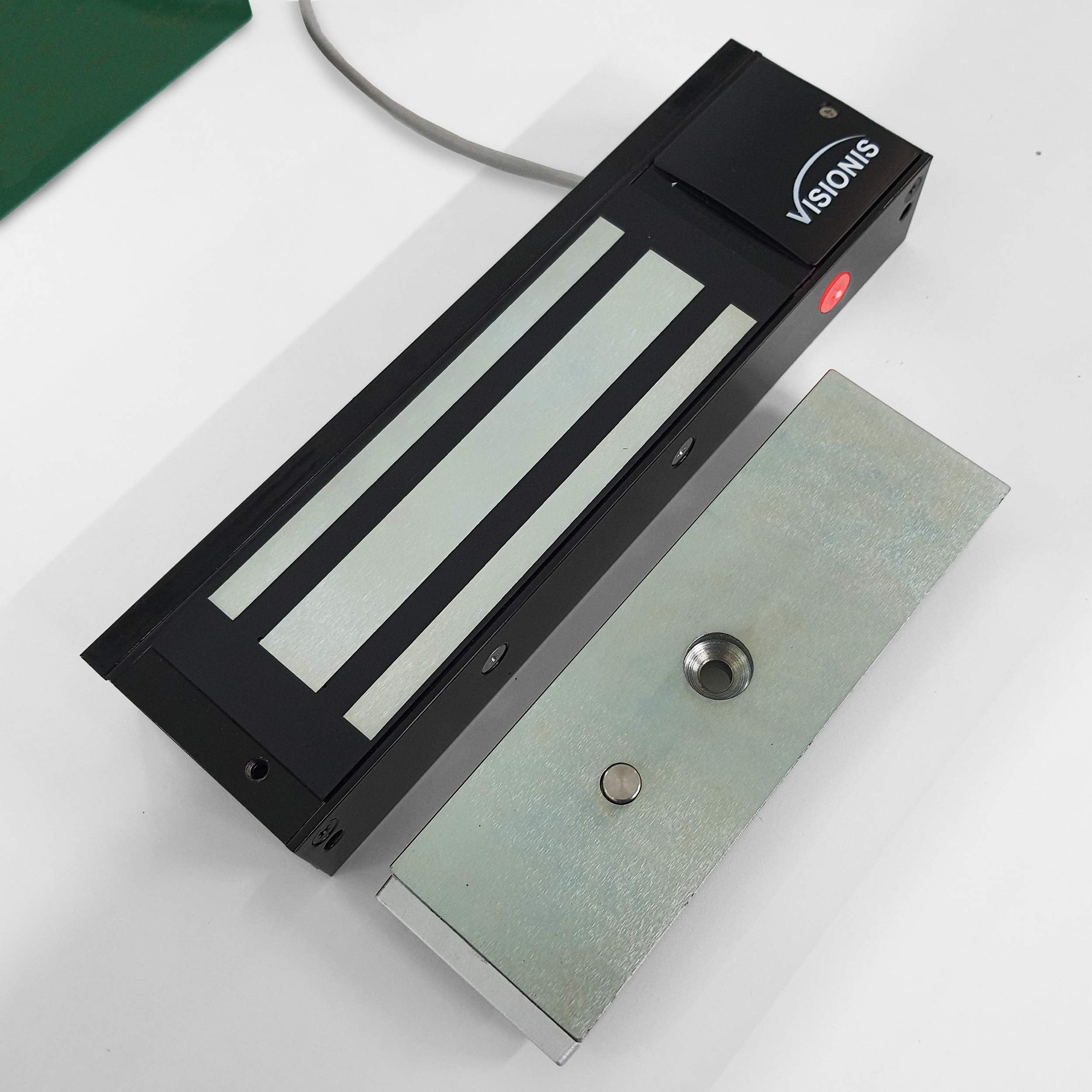 Visionis Vs Visml1200Led Bl Indoor 1200Lbs Black Electromagnetic Lock With Led Sensor For Door Access Control