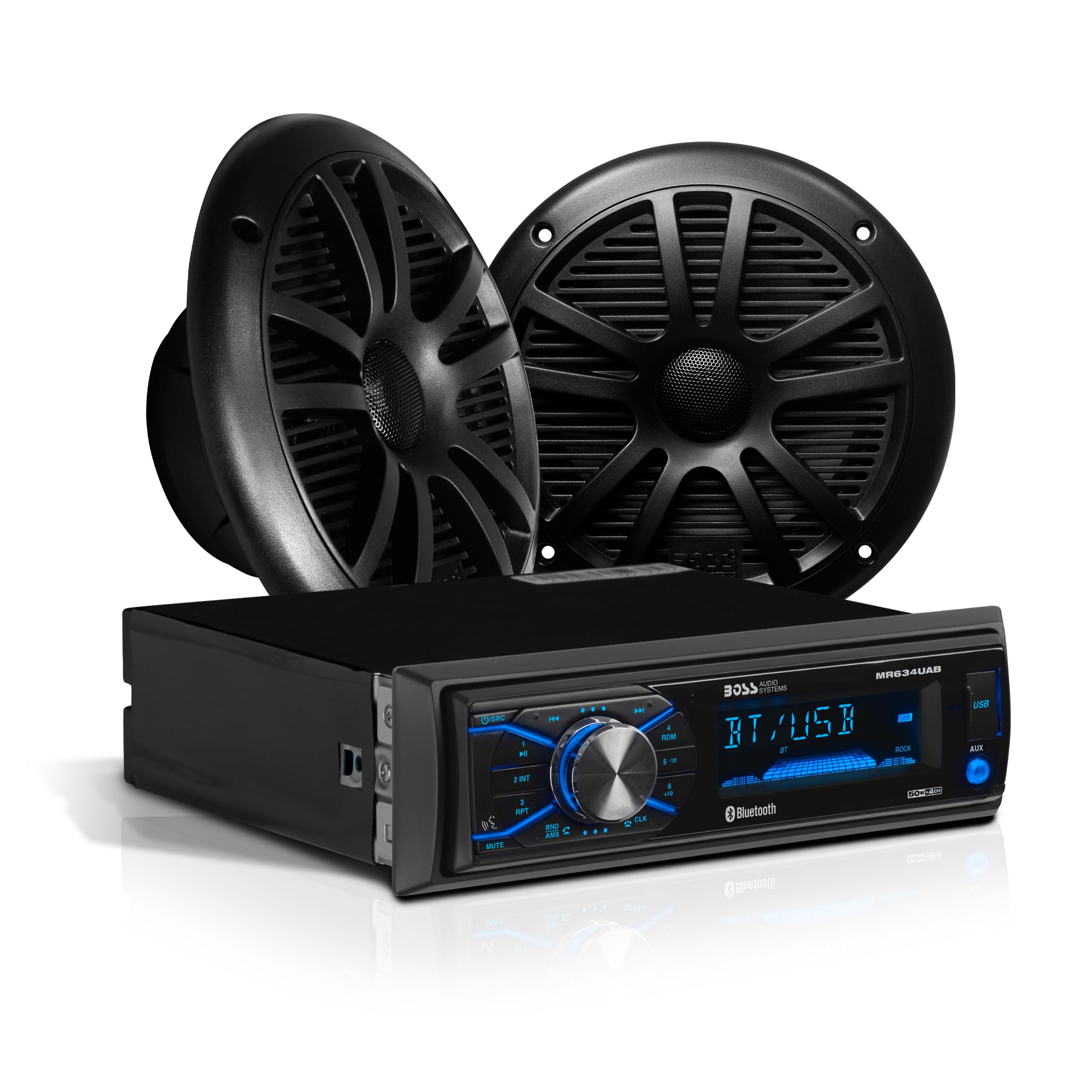 Boss Audio Mcbk634B.6 Marine Stereo &Amp; 6.5'' Speaker Kit - Black,WBEEAB082B9S9DN