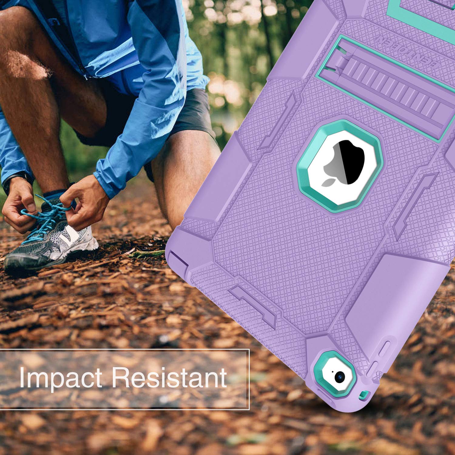 Bentoben Case For Ipad Air 2, Hybrid Shockproof Cases With Kickstand Rugged Triple Layer Shock Resistant Drop Proof Protective T