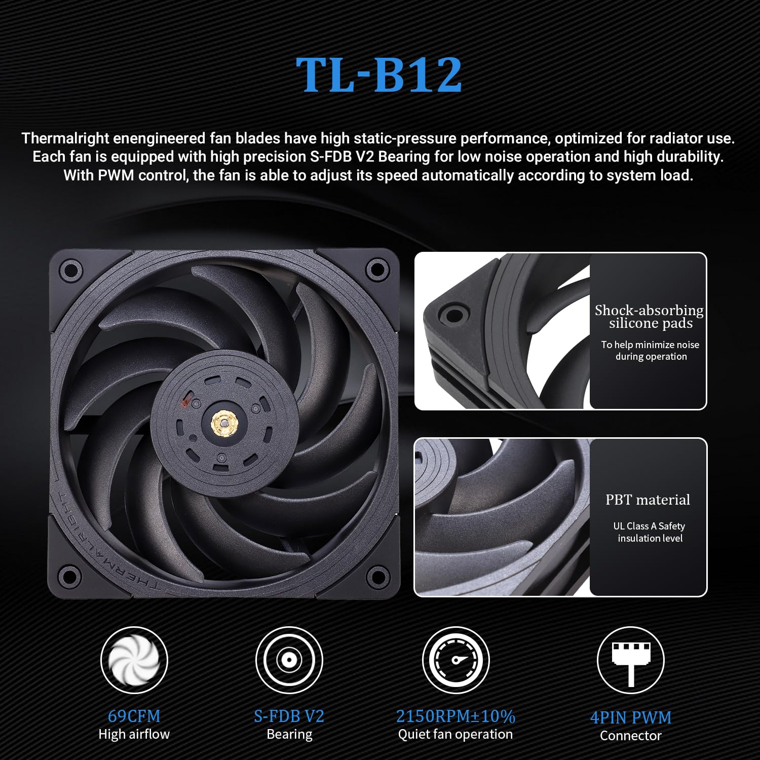 Thermalright Frozen Edge 240 Black Aio Water Cooler,Liquid Cpu Cooler, 2  120Mm Pwm Fans Water Cooling System,2150Rpm High Speed
