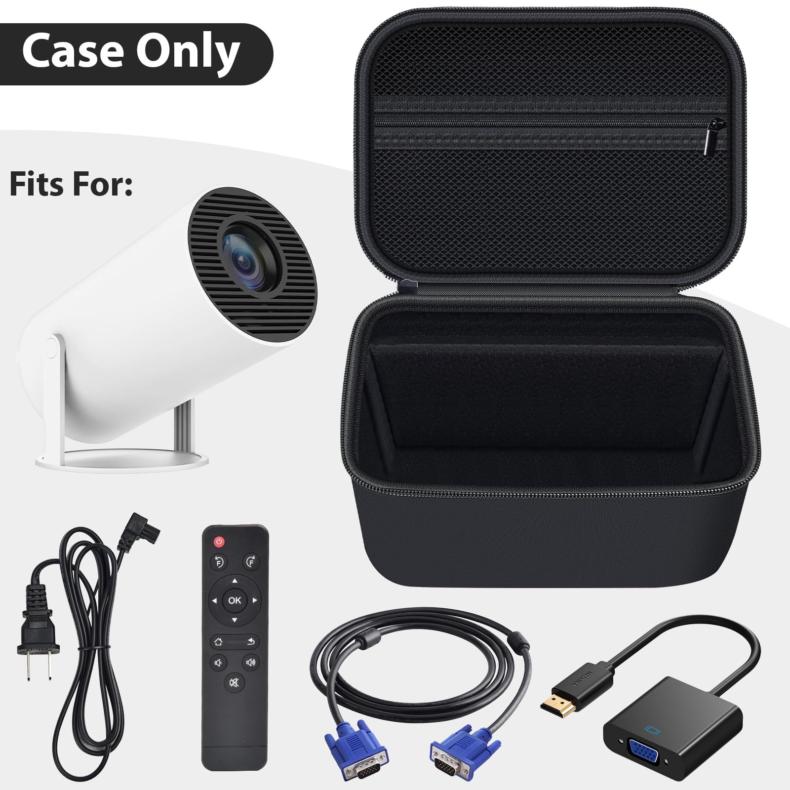 Mini Projector Case Compatible With Magcubic For Alwtniet For Limimart For Aubor For Hippus Portable Projector 4K 1080P Support,