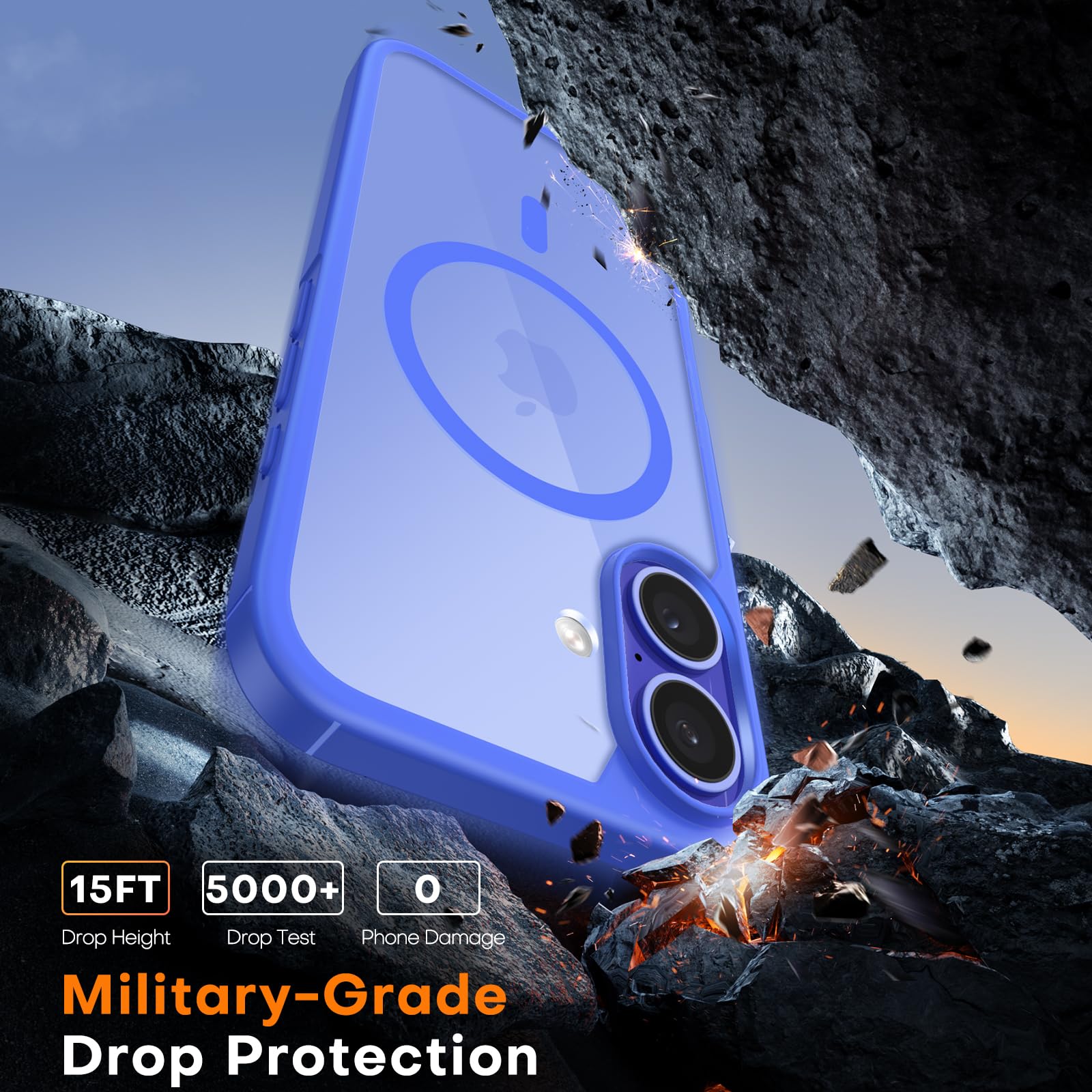 Tauri 3 In 1 For Iphone 16 Case, Compatible With Magsafe [Anti Yellowing] With 2X Screen Protectors, Military Grade Protection,