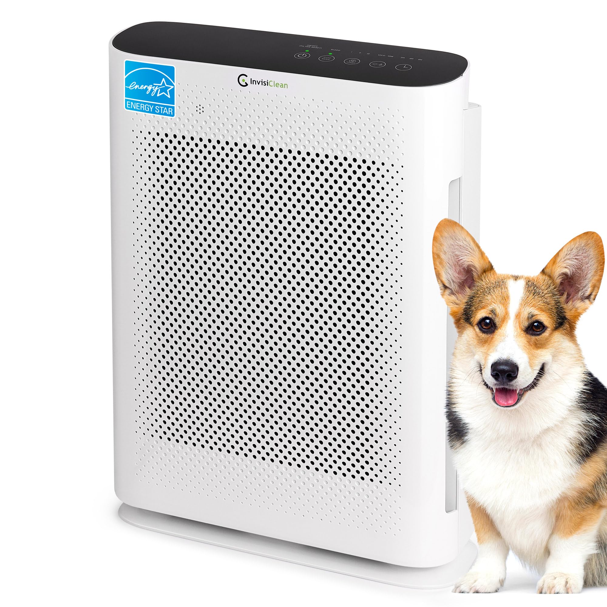 Invisiclean Aura Ii Air Purifier For Home Allergies & Pets  4 In 1 H13 True Hepa Filter/Ionizer/Carbon + Uv Light  Portable Air