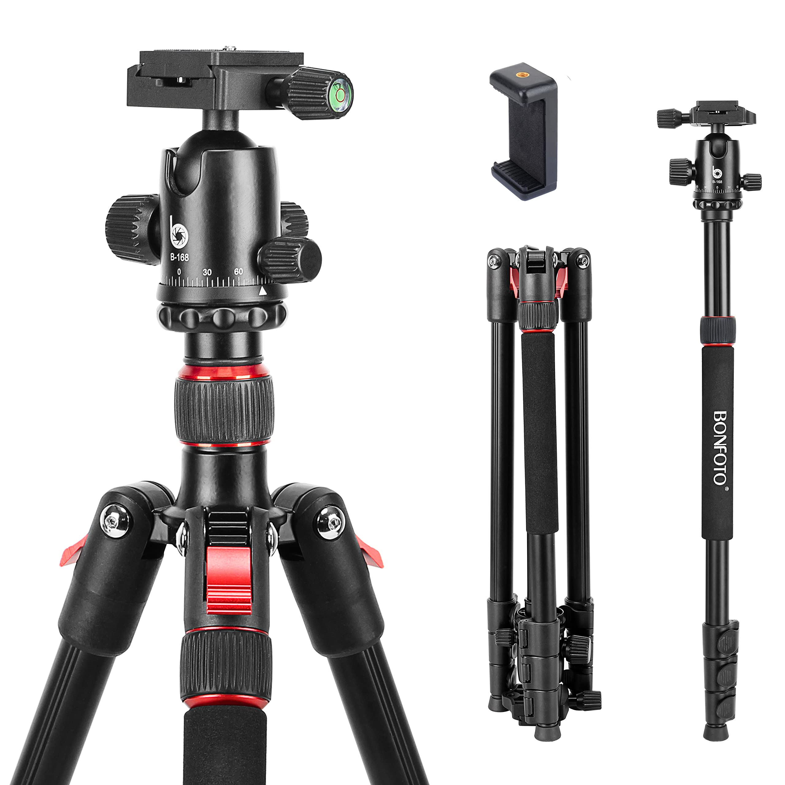 70 Inch Tripod For Camera,Stable Aluminum Travel Tripod, Photography Tripod With 360 Degree Ball Head And Carry Bag, Camera Stan