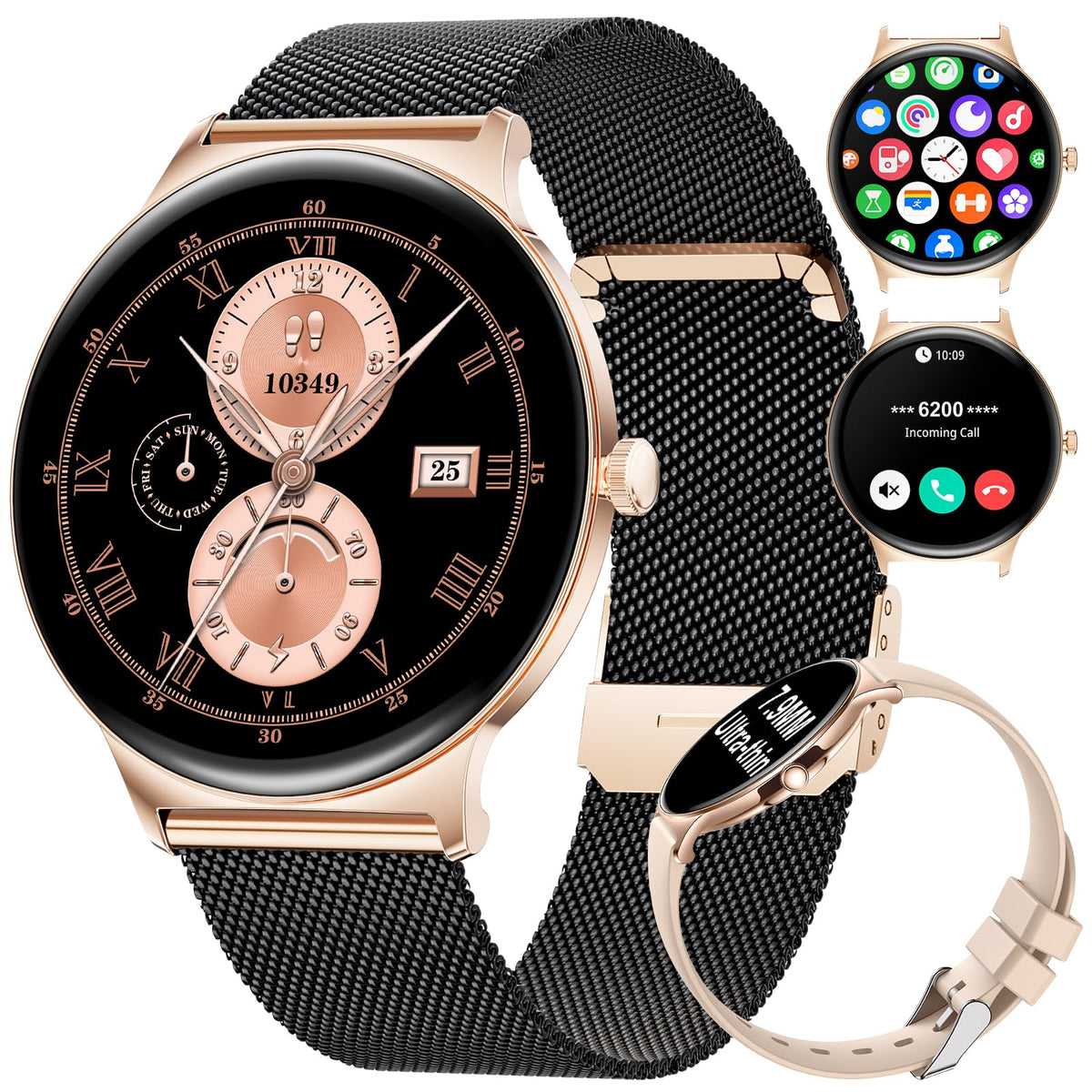 Lige Smart Watches For Women Answer/Make Calls, 1,43 '' Hd Amoled Fitness Tracker With 120+Sports/Heart Rate Monitoring/Calorie,