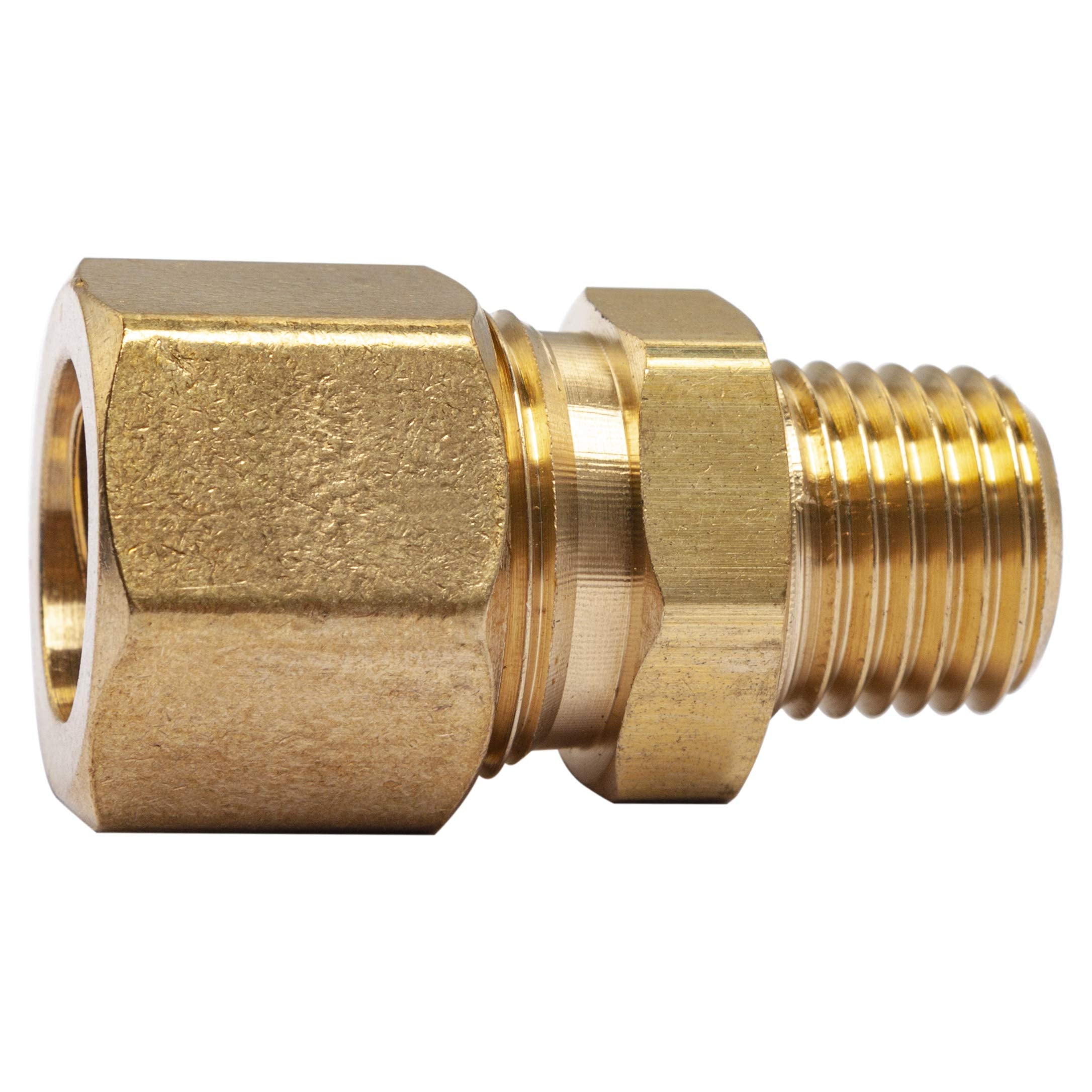Ltwfitting Brass 1/2 Od X 1/4 Male Npt Compression Connector Fitting(Pack Of 20)